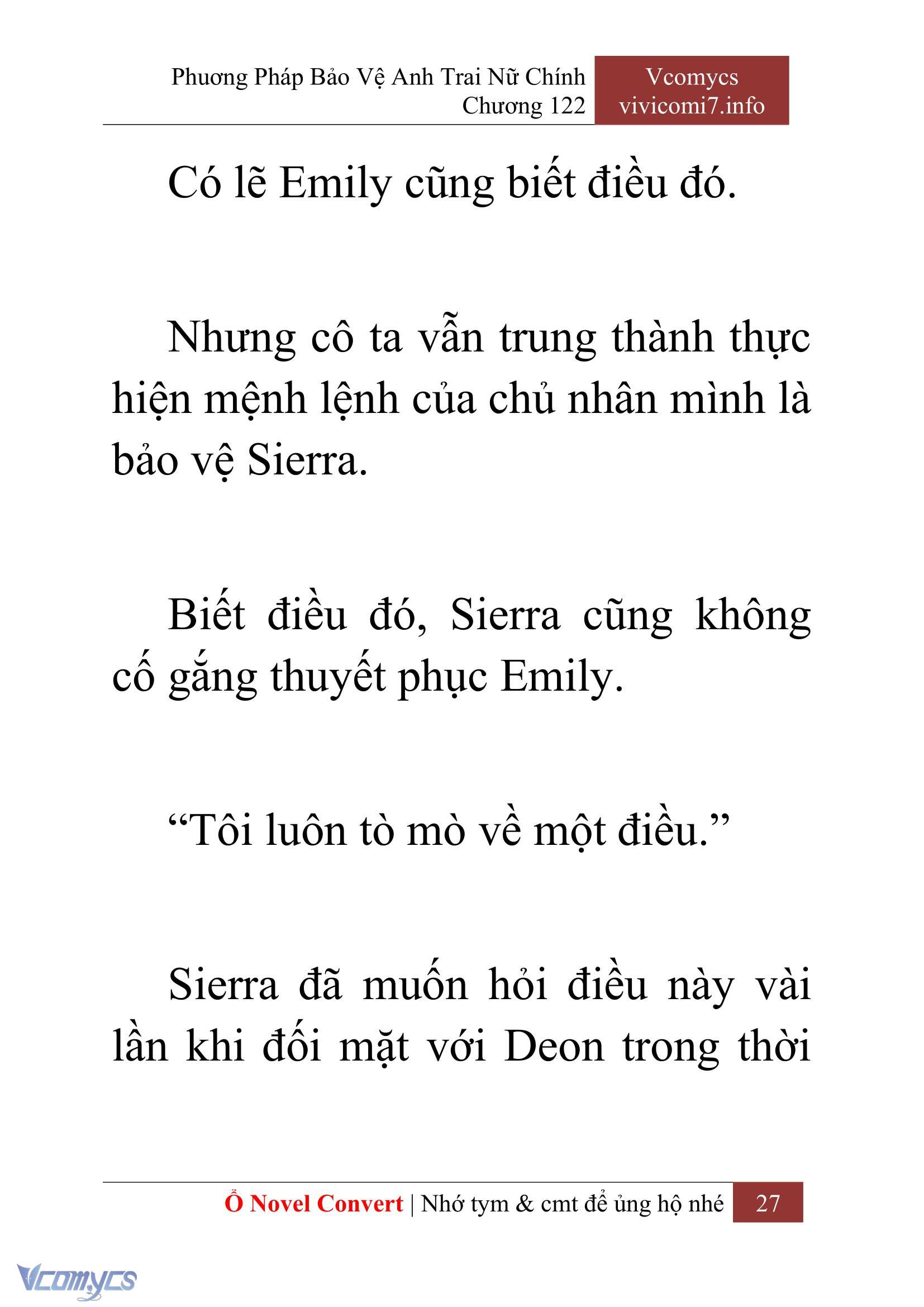 [Novel] Phương Pháp Bảo Vệ Anh Trai Nữ Chính Chap 122 - Trang 2