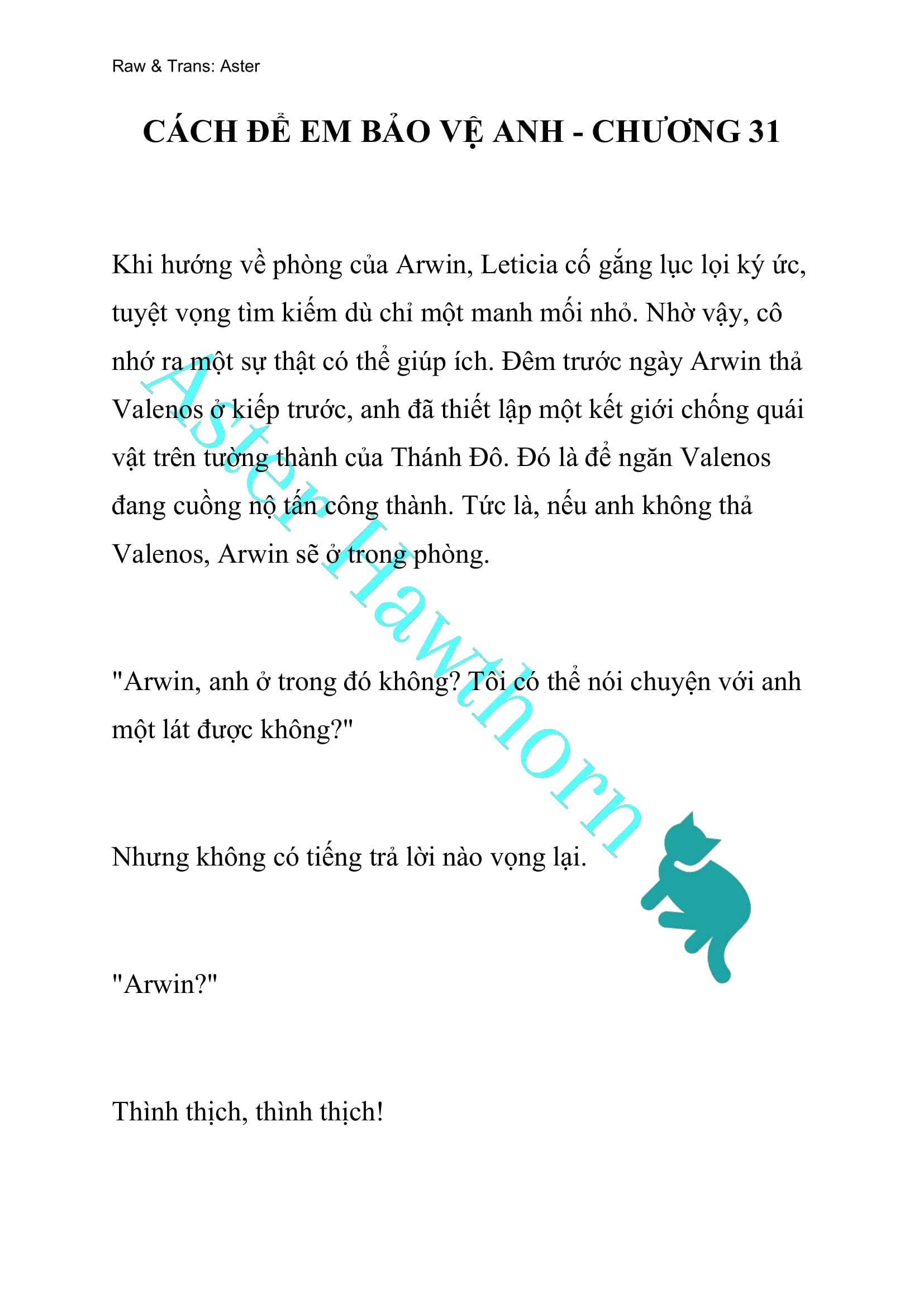 [NOVEL] Cách Để Em Bảo Vệ Anh Chap 31 - Next Chap 32