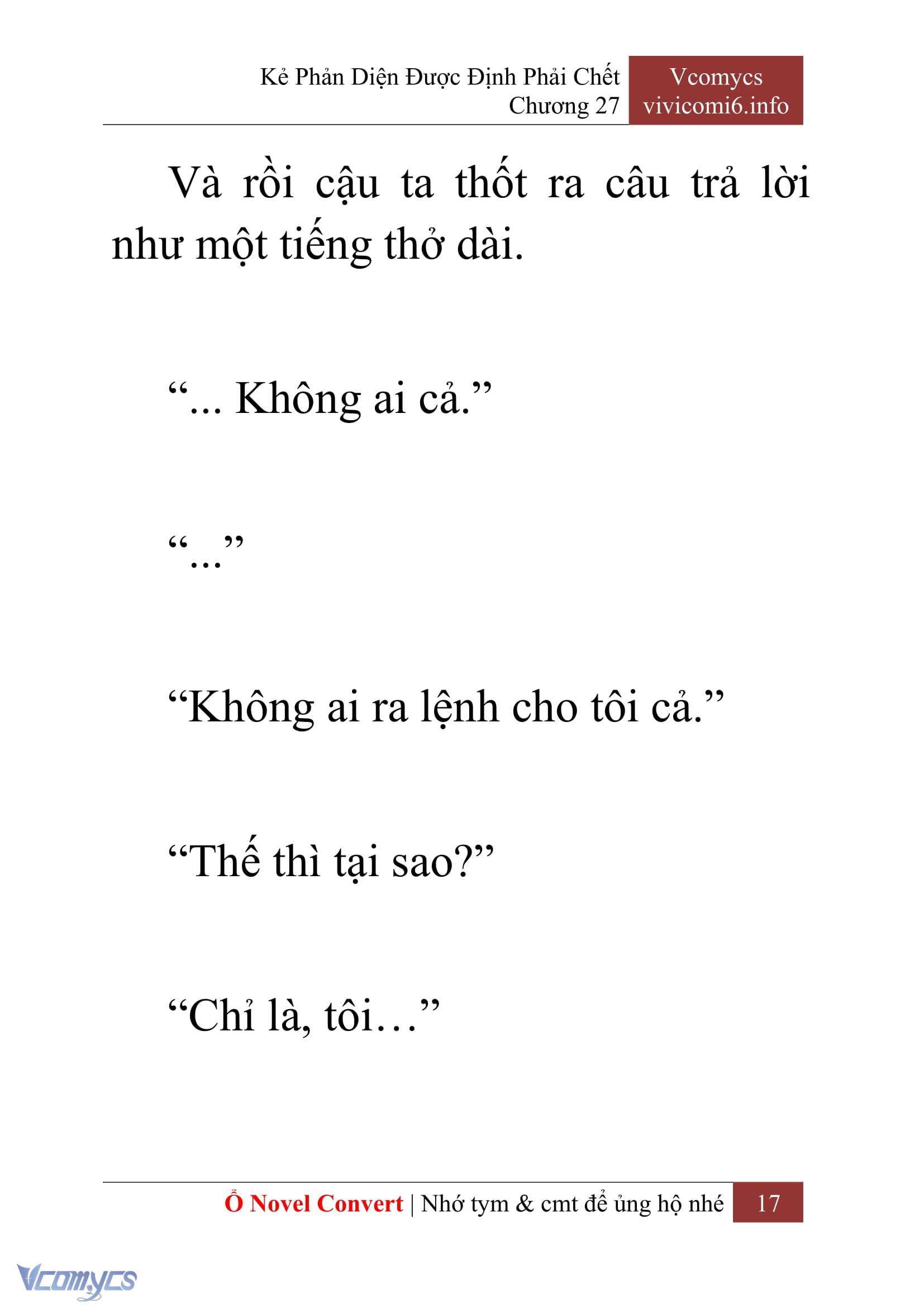 [Novel] Kẻ Phản Diện Được Định Phải Chết Chap 27 - Trang 2