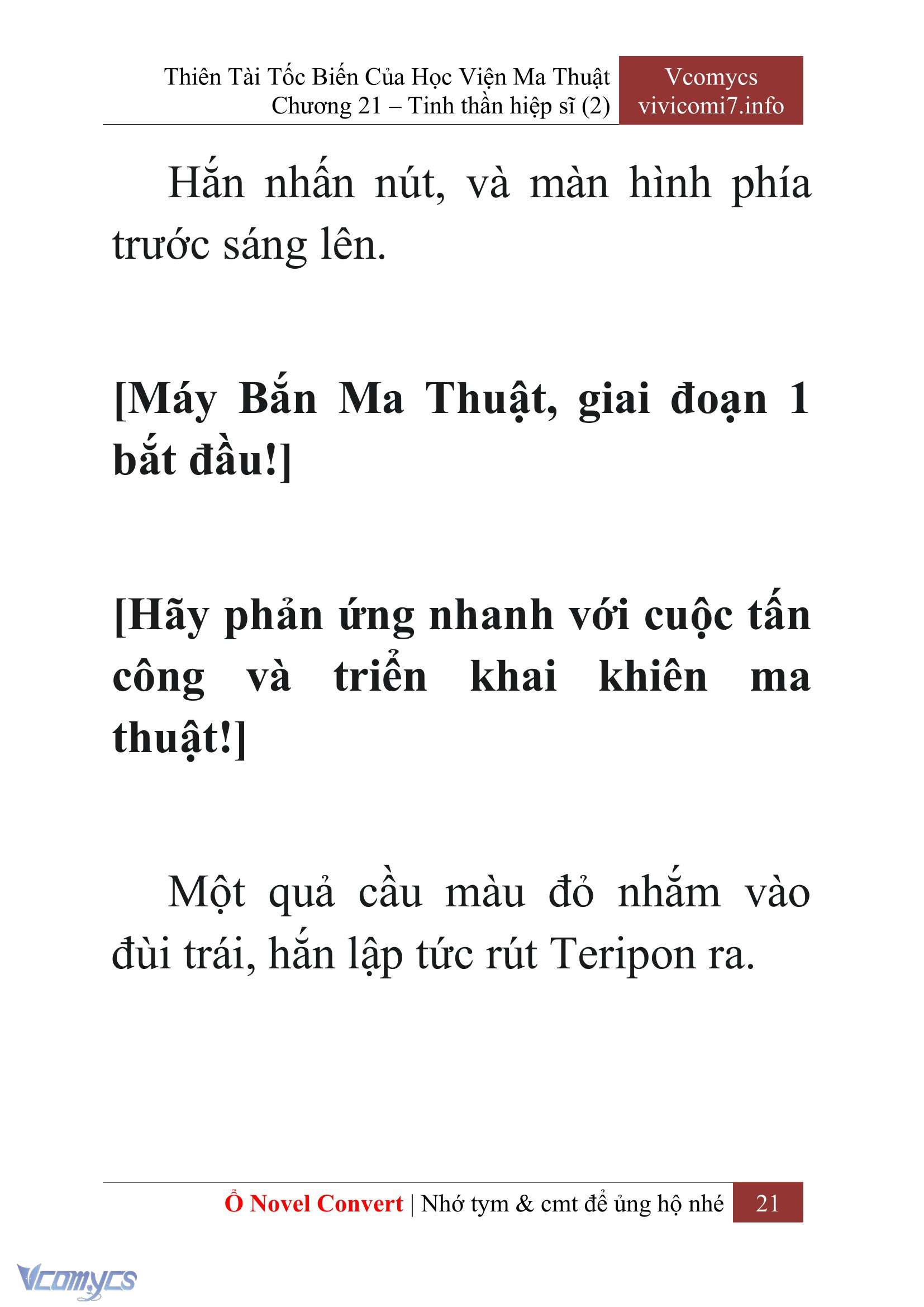 [Novel] Thiên Tài Tốc Biến Của Học Viện Ma Thuật Chap 21 - Trang 2