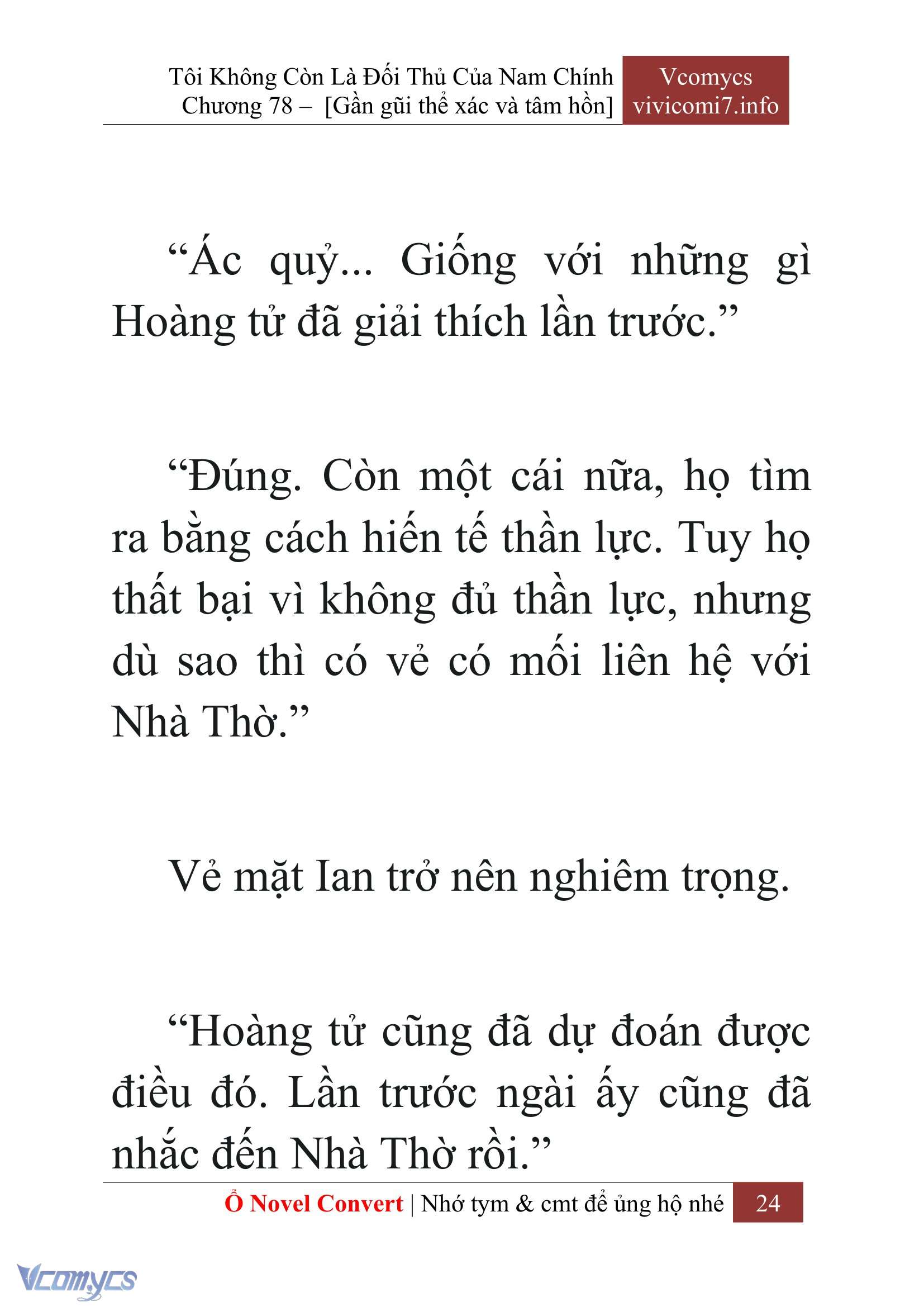 [Novel] Tôi Không Còn Là Đối Thủ Của Nam Chính Chap 78 - Next 