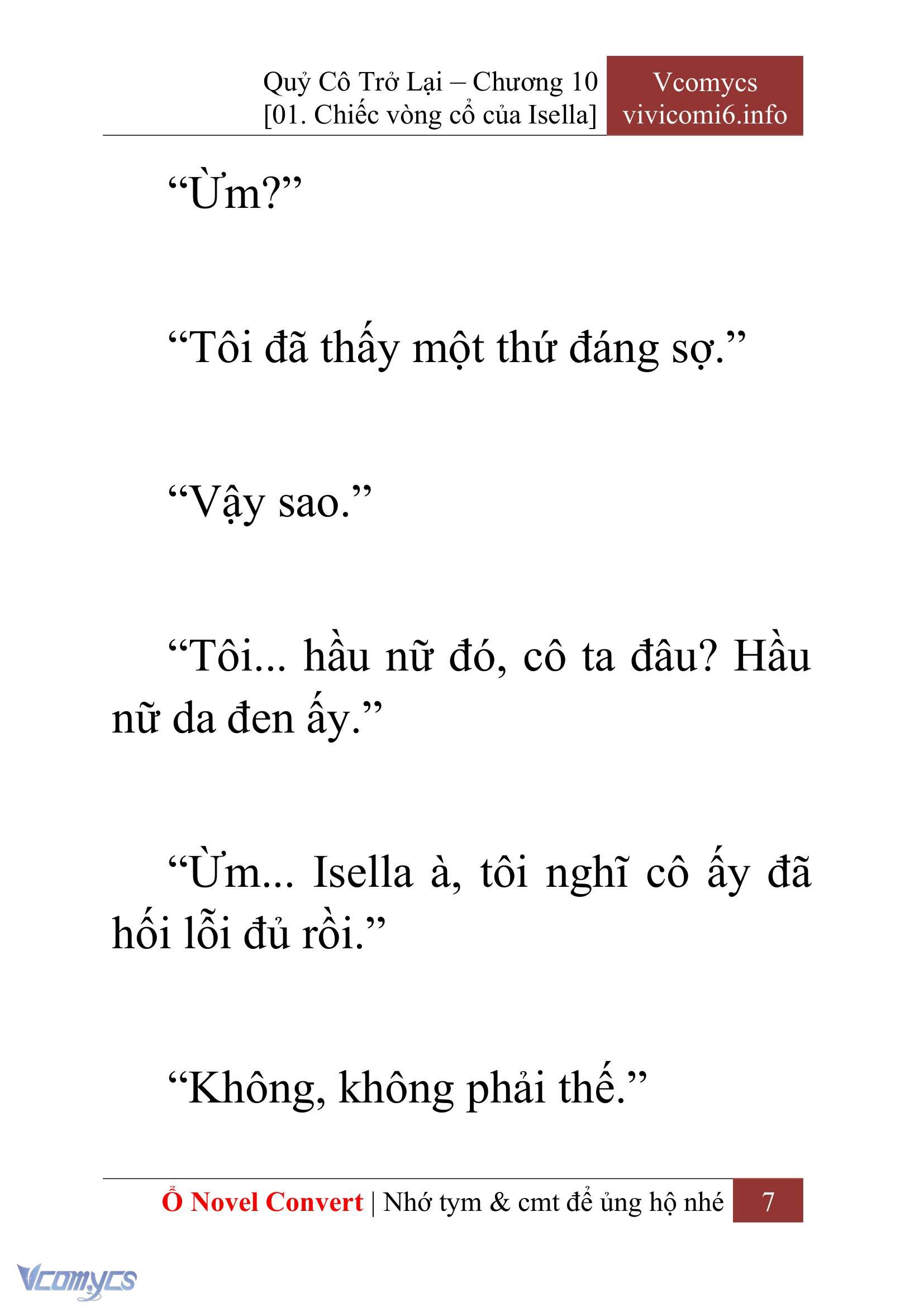 [Novel] Quý Cô Trở Lại Chap 10 - Trang 2