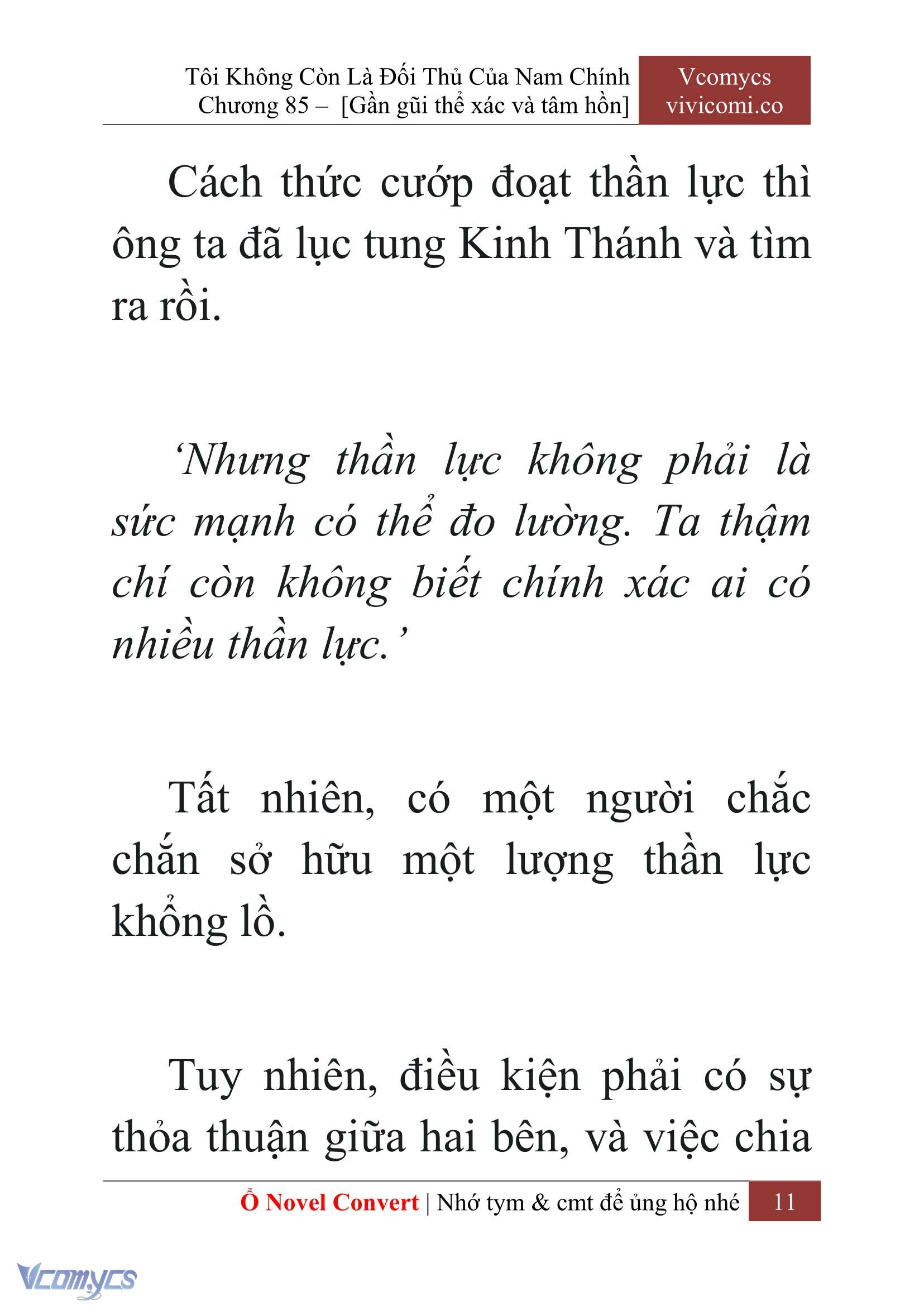 [Novel] Tôi Không Còn Là Đối Thủ Của Nam Chính Chap 85 - Next 