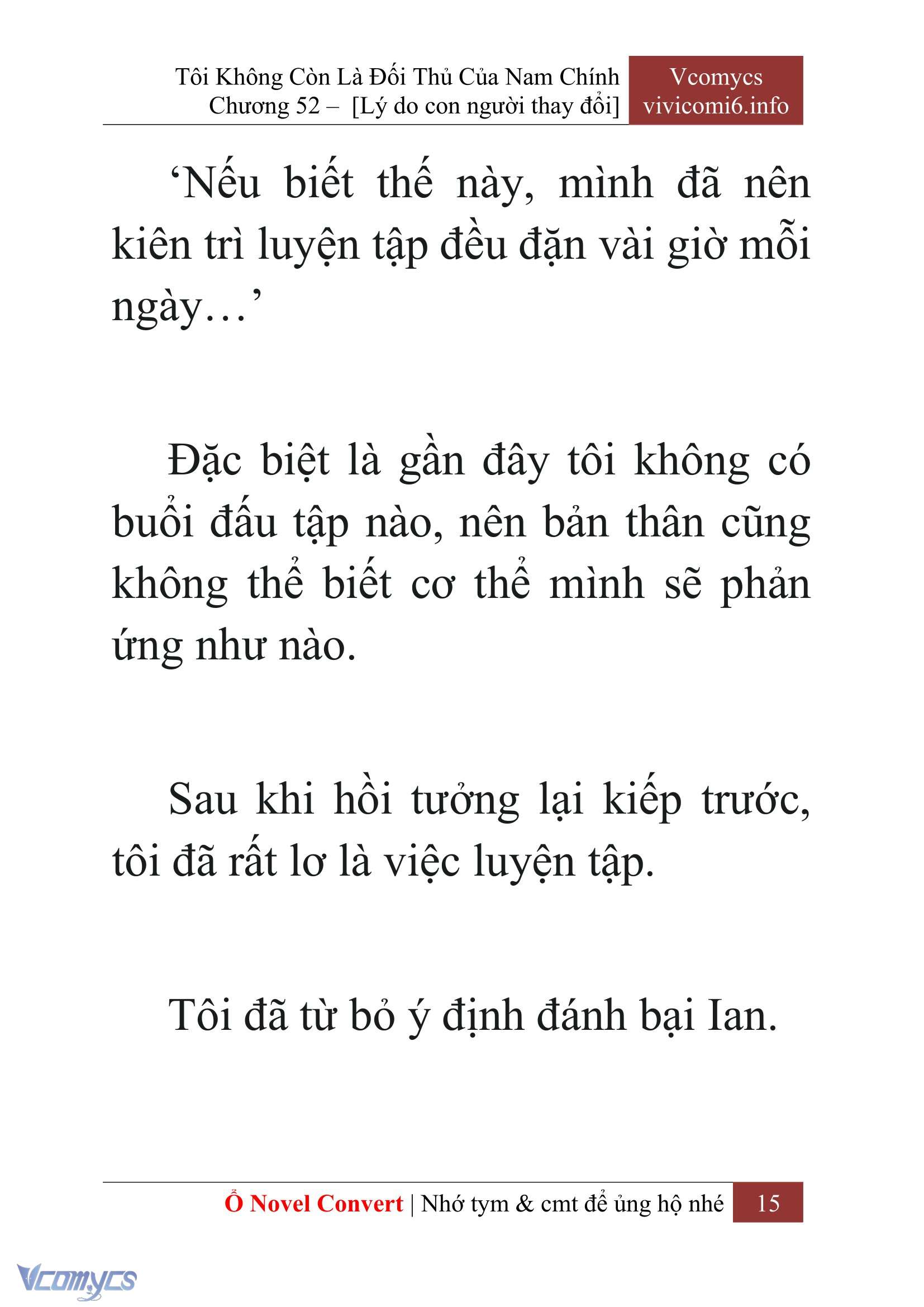 [Novel] Tôi Không Còn Là Đối Thủ Của Nam Chính Chap 52 - Trang 2