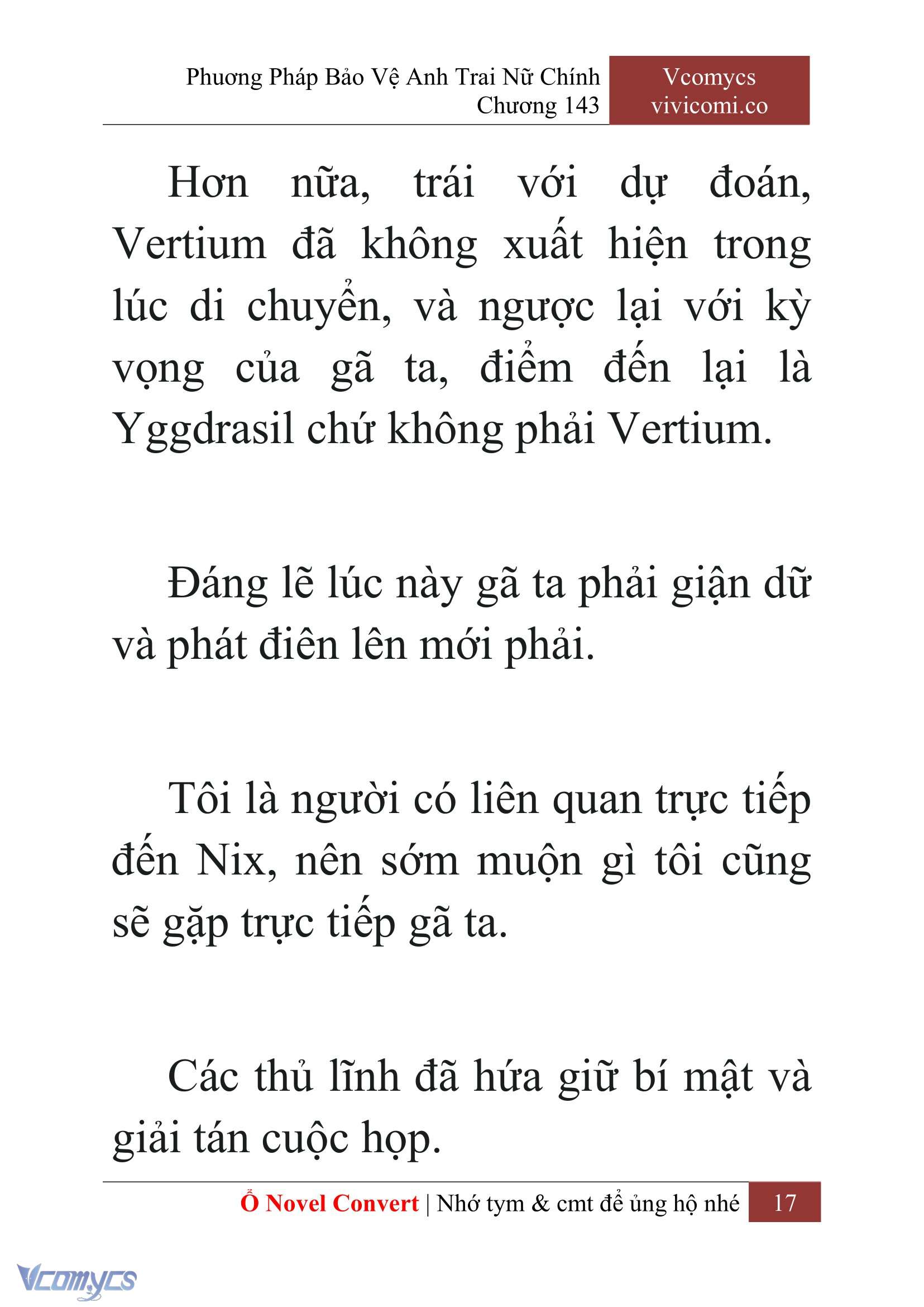 [Novel] Phương Pháp Bảo Vệ Anh Trai Nữ Chính Chap 143 - Next Chap 144
