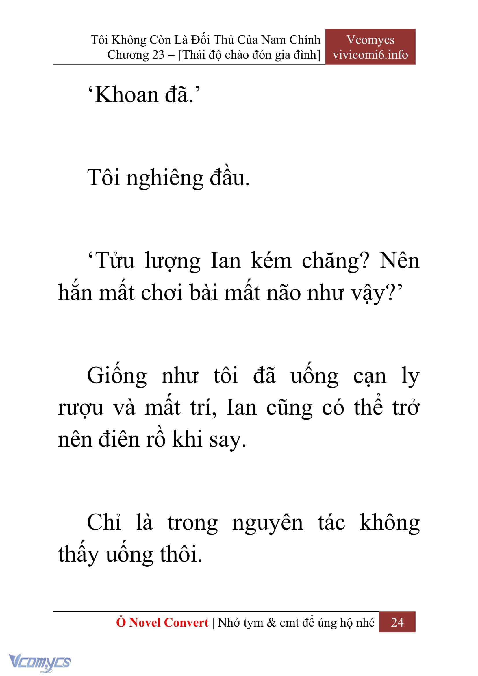 [Novel] Tôi Không Còn Là Đối Thủ Của Nam Chính Chap 23 - Trang 2
