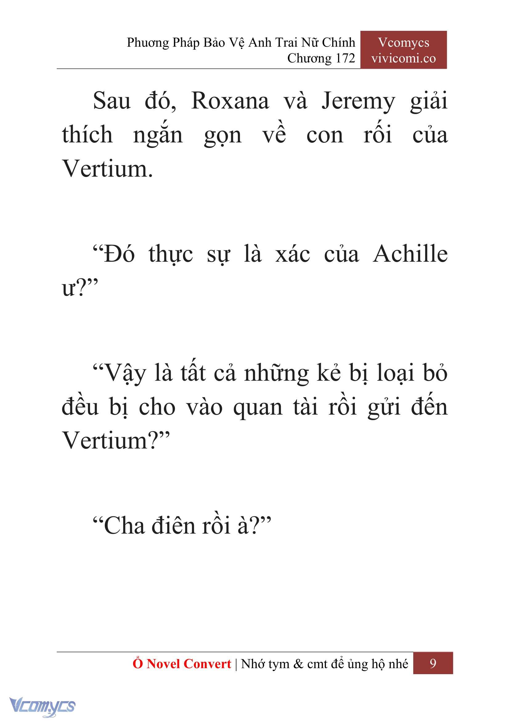 [Novel] Phương Pháp Bảo Vệ Anh Trai Nữ Chính Chap 172 - Trang 2