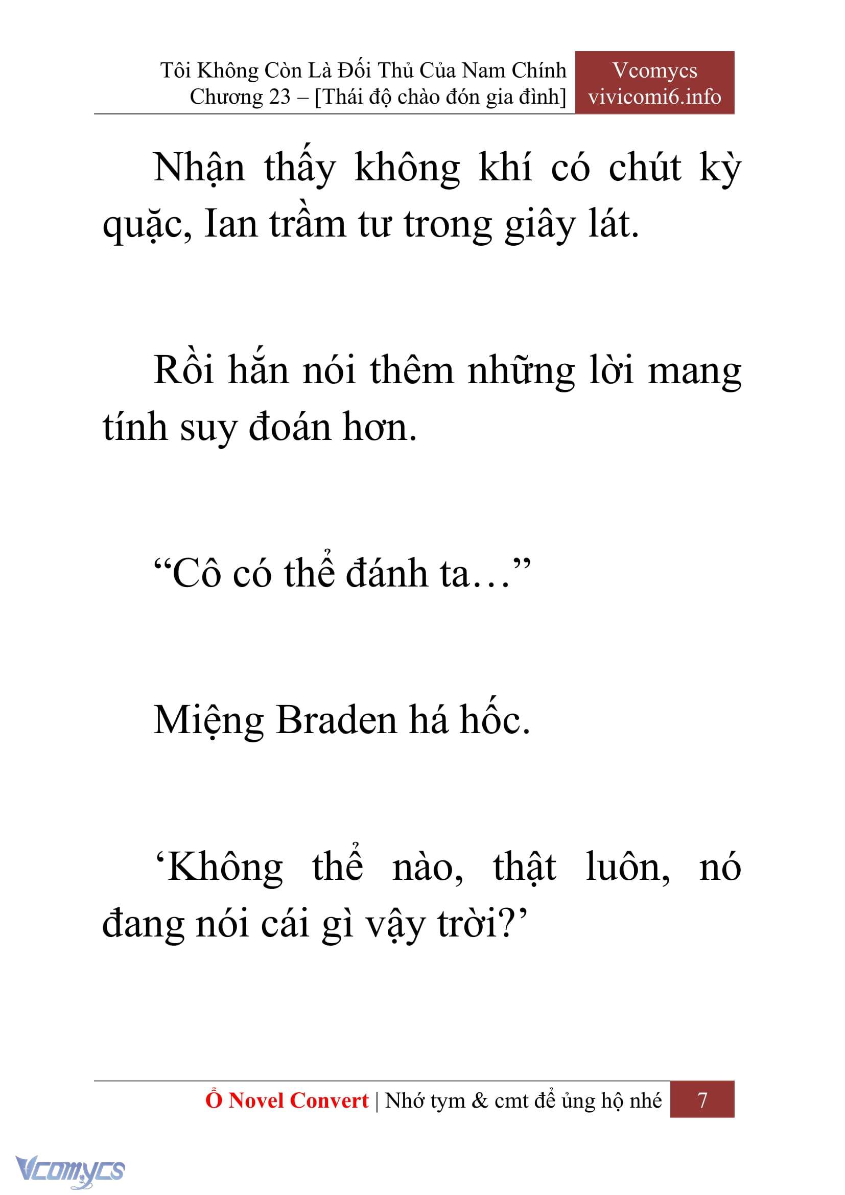 [Novel] Tôi Không Còn Là Đối Thủ Của Nam Chính Chap 23 - Trang 2