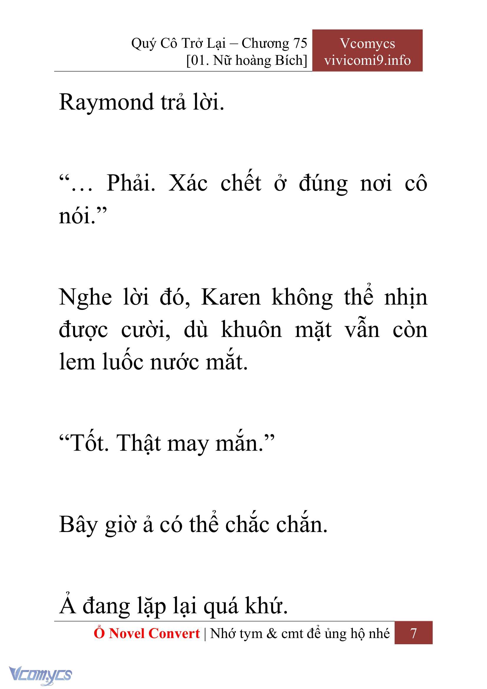 [Novel] Quý Cô Trở Lại Chap 75 - Trang 2