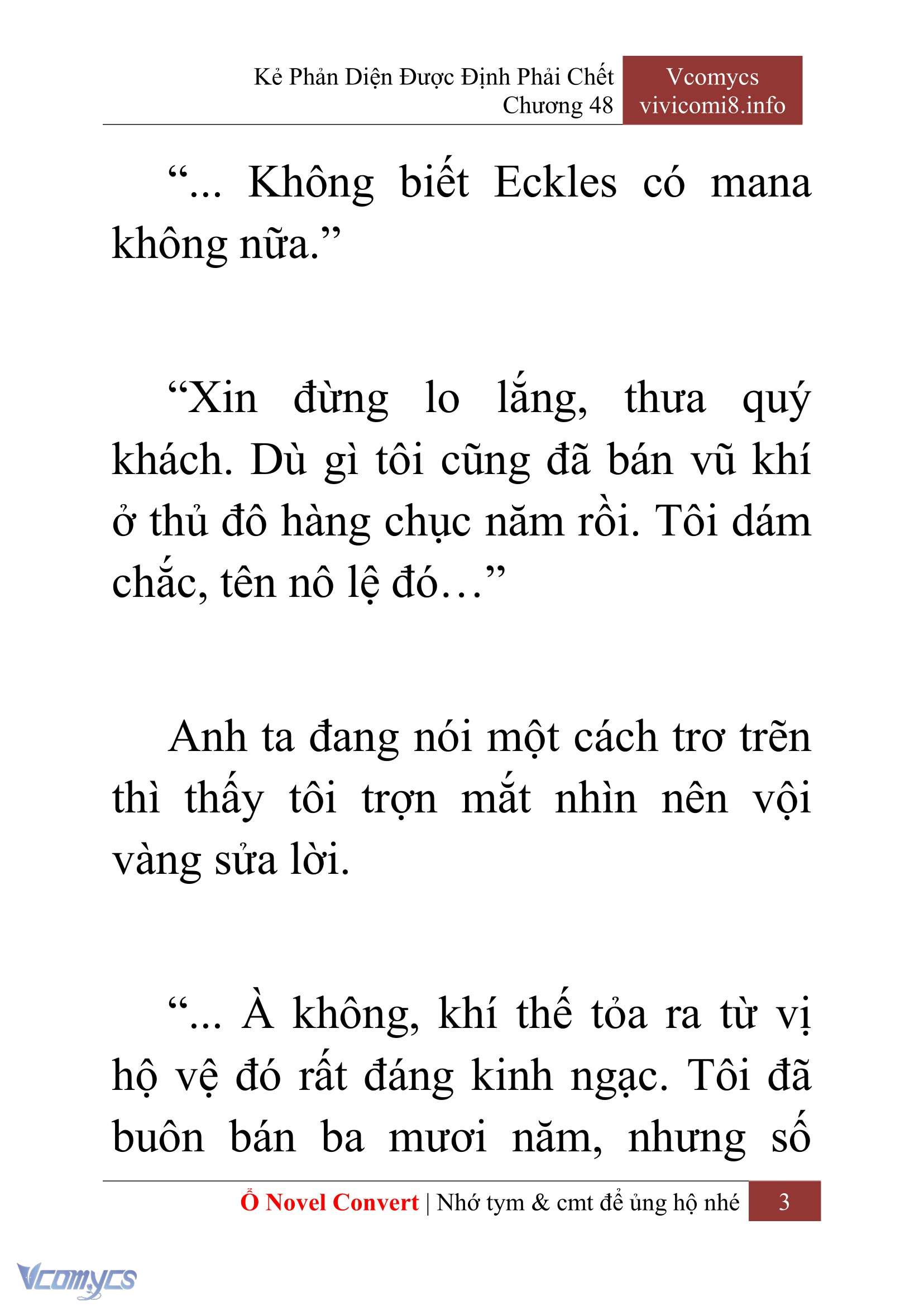 [Novel] Kẻ Phản Diện Được Định Phải Chết Chap 48 - Trang 2