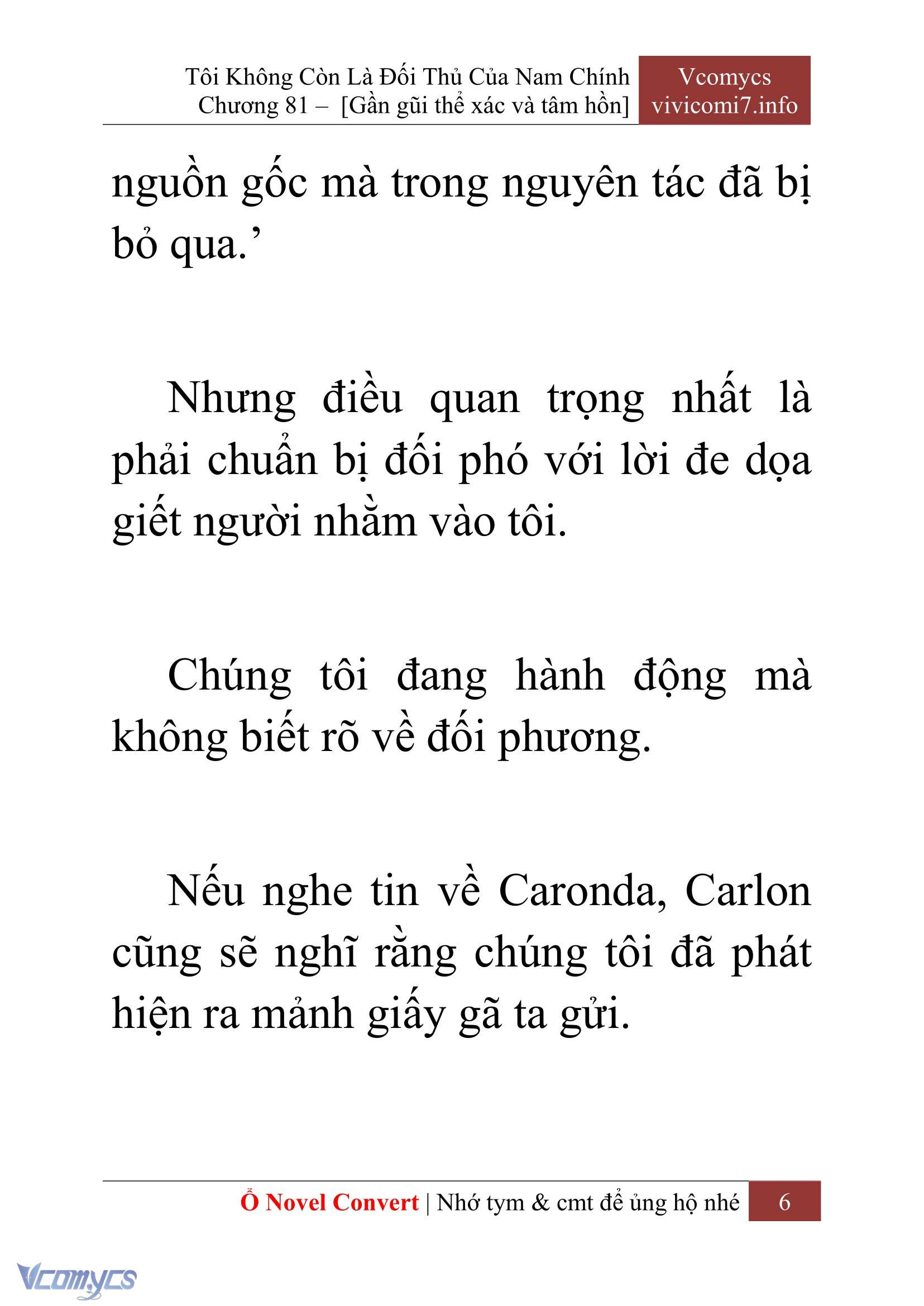 [Novel] Tôi Không Còn Là Đối Thủ Của Nam Chính Chap 81 - Next 