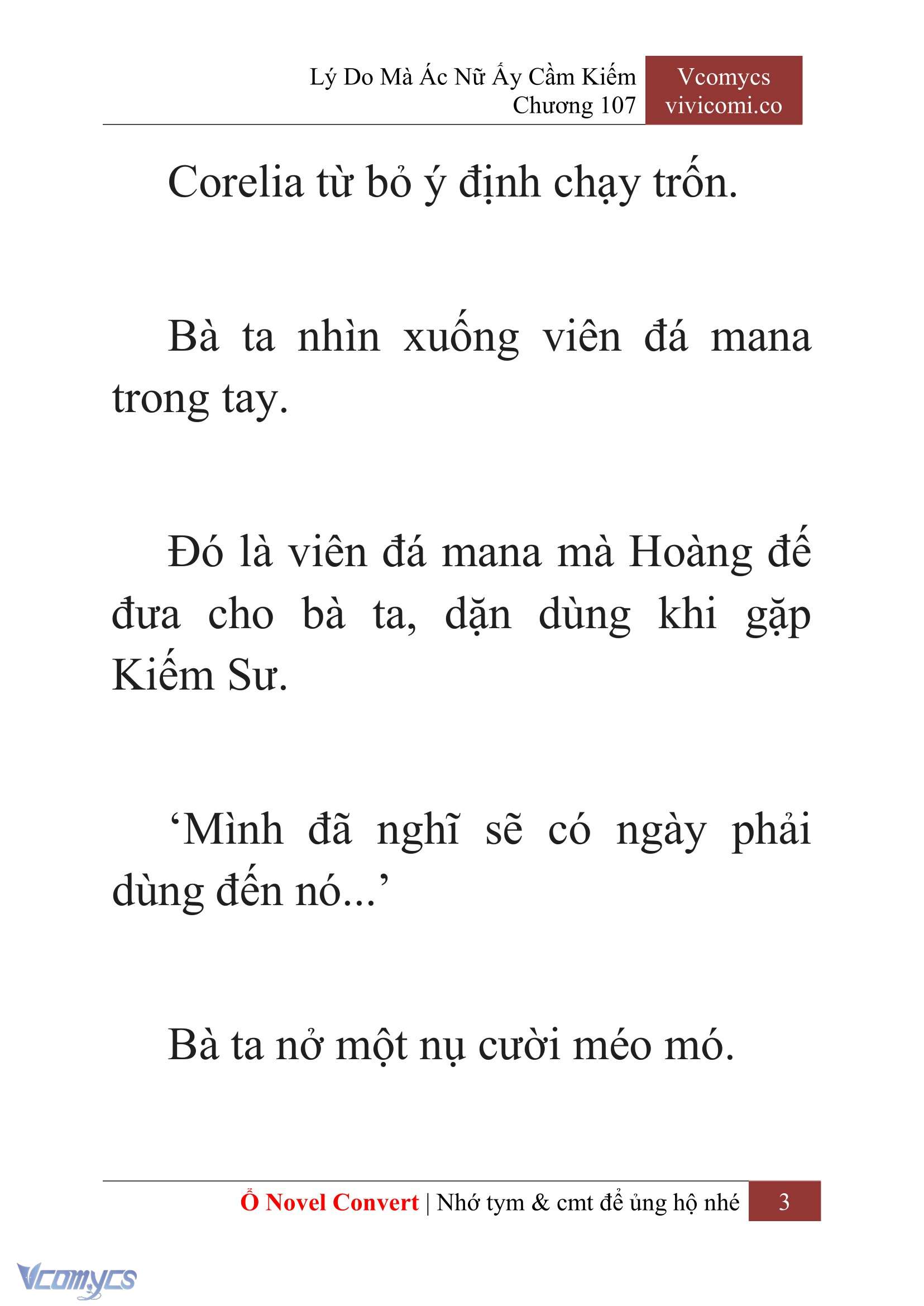 [Novel] Lý Do Mà Ác Nữ Ấy Cầm Kiếm Chap 107 - Next Chap 108