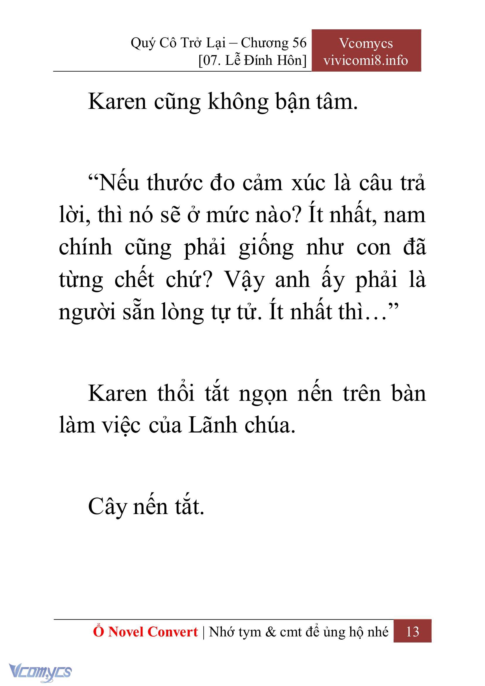 [Novel] Quý Cô Trở Lại Chap 56 - Trang 2