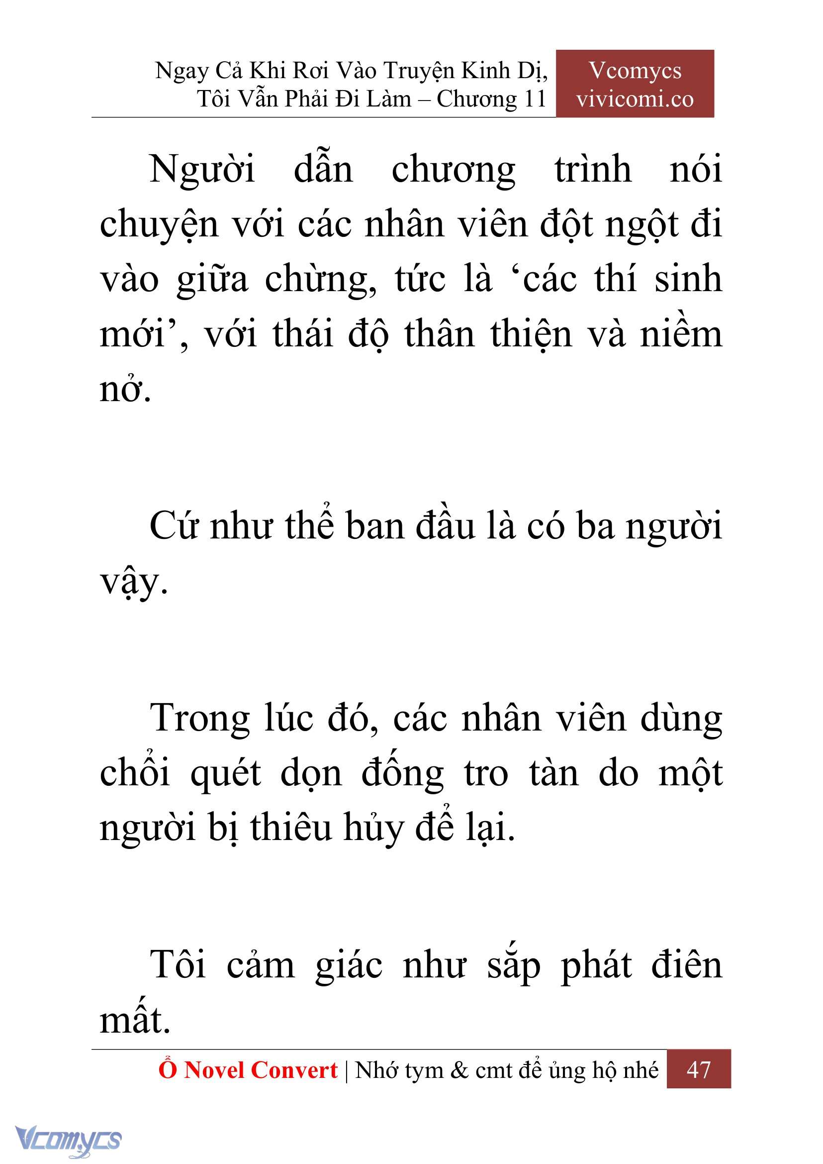[Novel] Ngay Cả Khi Rơi Vào Truyện Kinh Dị, Tôi Vẫn Phải Đi Làm Chap 11 - Next 