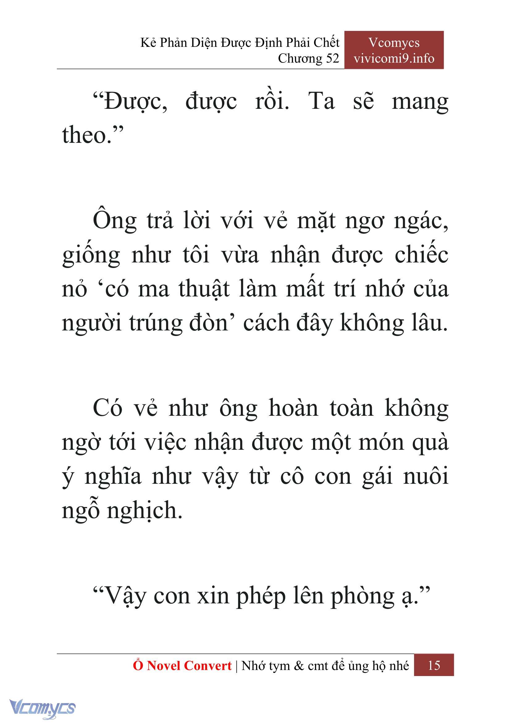 [Novel] Kẻ Phản Diện Được Định Phải Chết Chap 52 - Trang 2