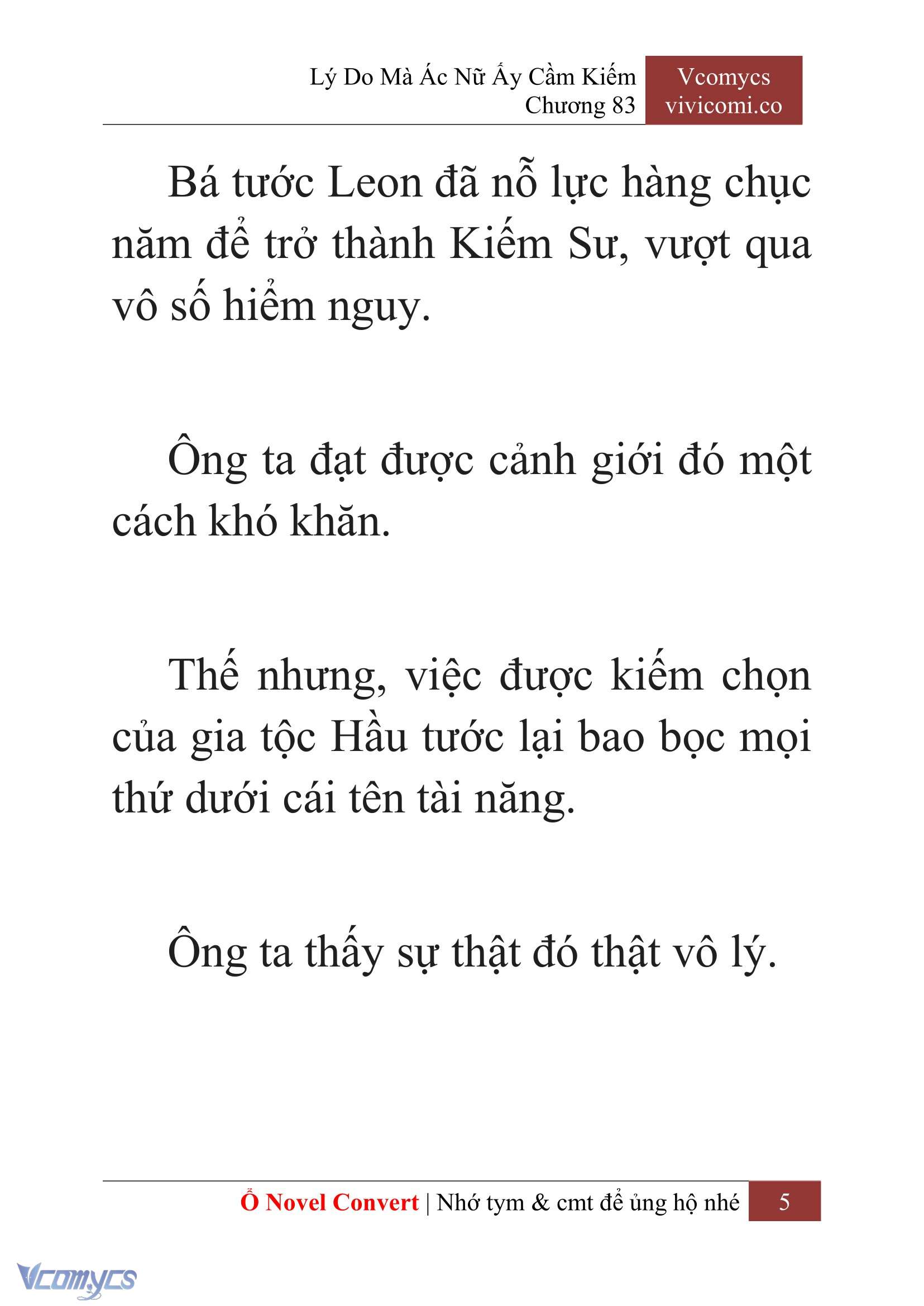 [Novel] Lý Do Mà Ác Nữ Ấy Cầm Kiếm Chap 83 - Trang 2