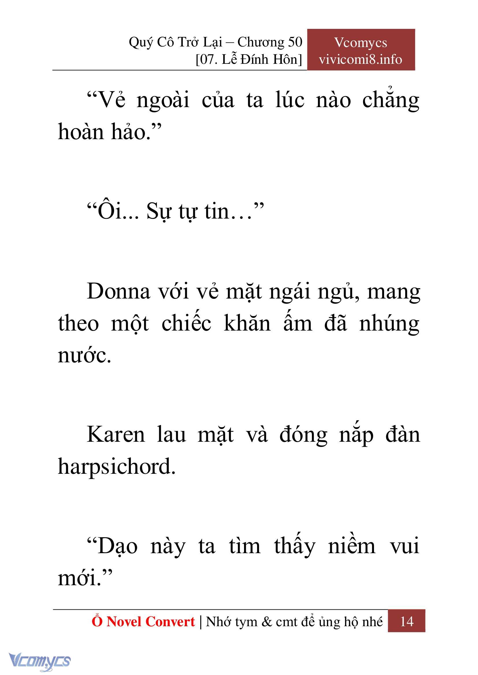[Novel] Quý Cô Trở Lại Chap 50 - Trang 2