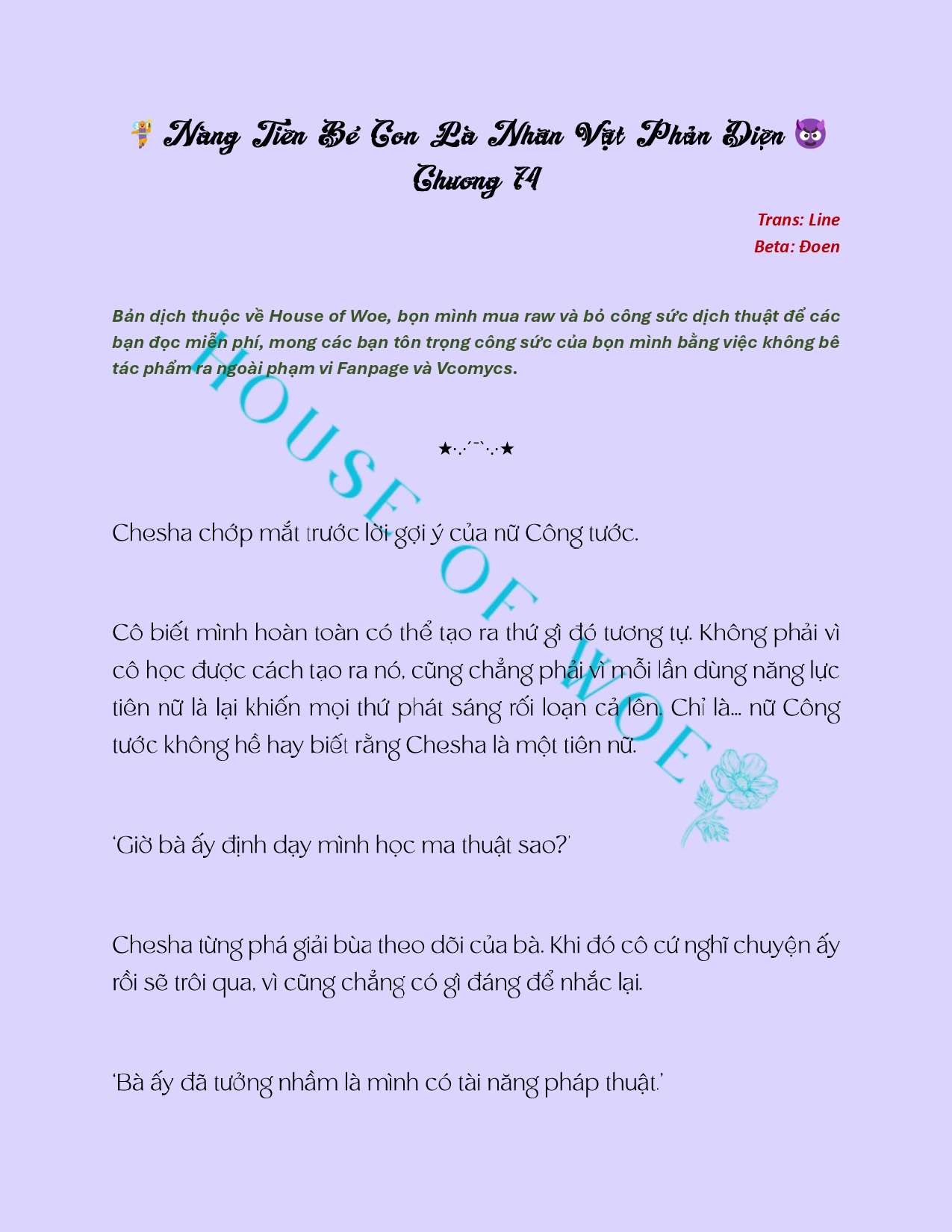 [NOVEL] NÀNG TIÊN BÉ CON LÀ NHÂN VẬT PHẢN DIỆN Chap 74 - Next Chap 75