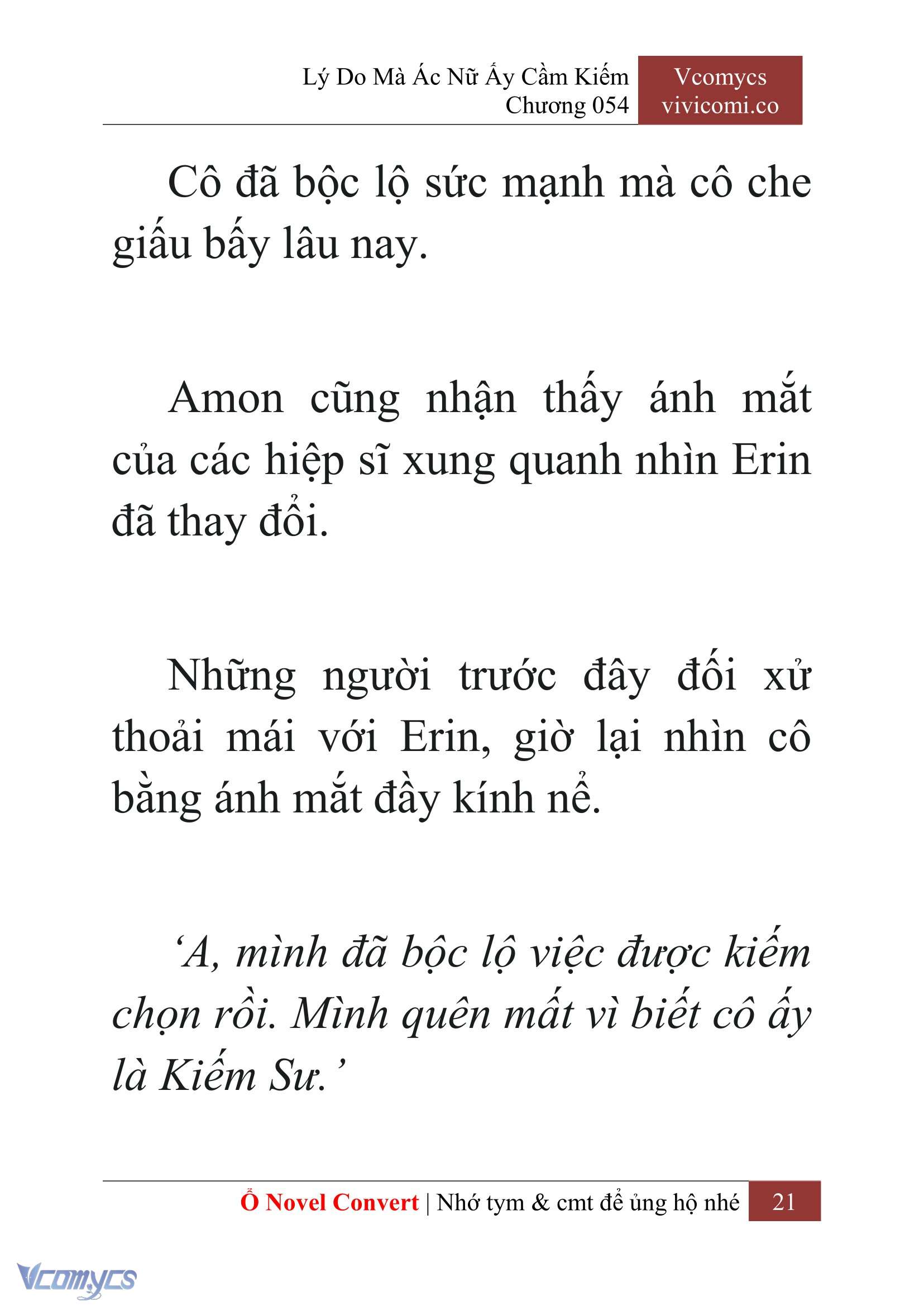 [Novel] Lý Do Mà Ác Nữ Ấy Cầm Kiếm Chap 54 - Trang 2