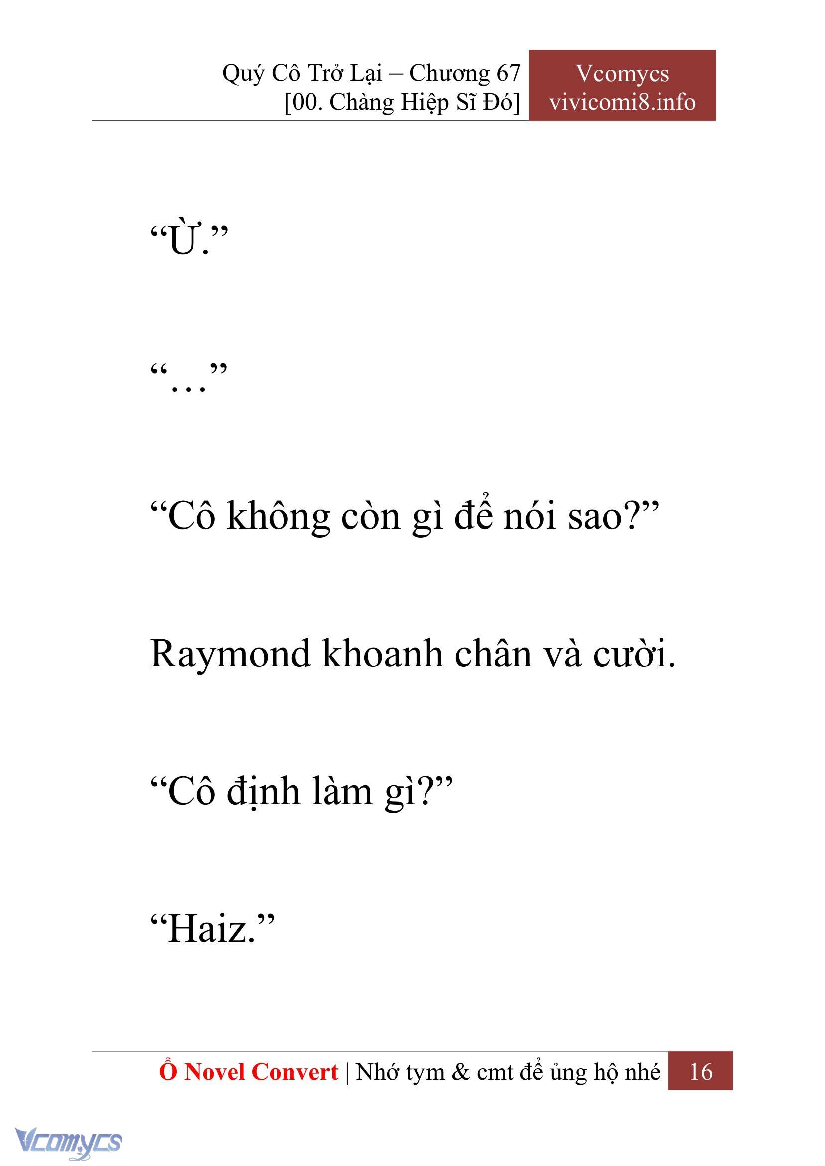 [Novel] Quý Cô Trở Lại Chap 67 - Trang 2