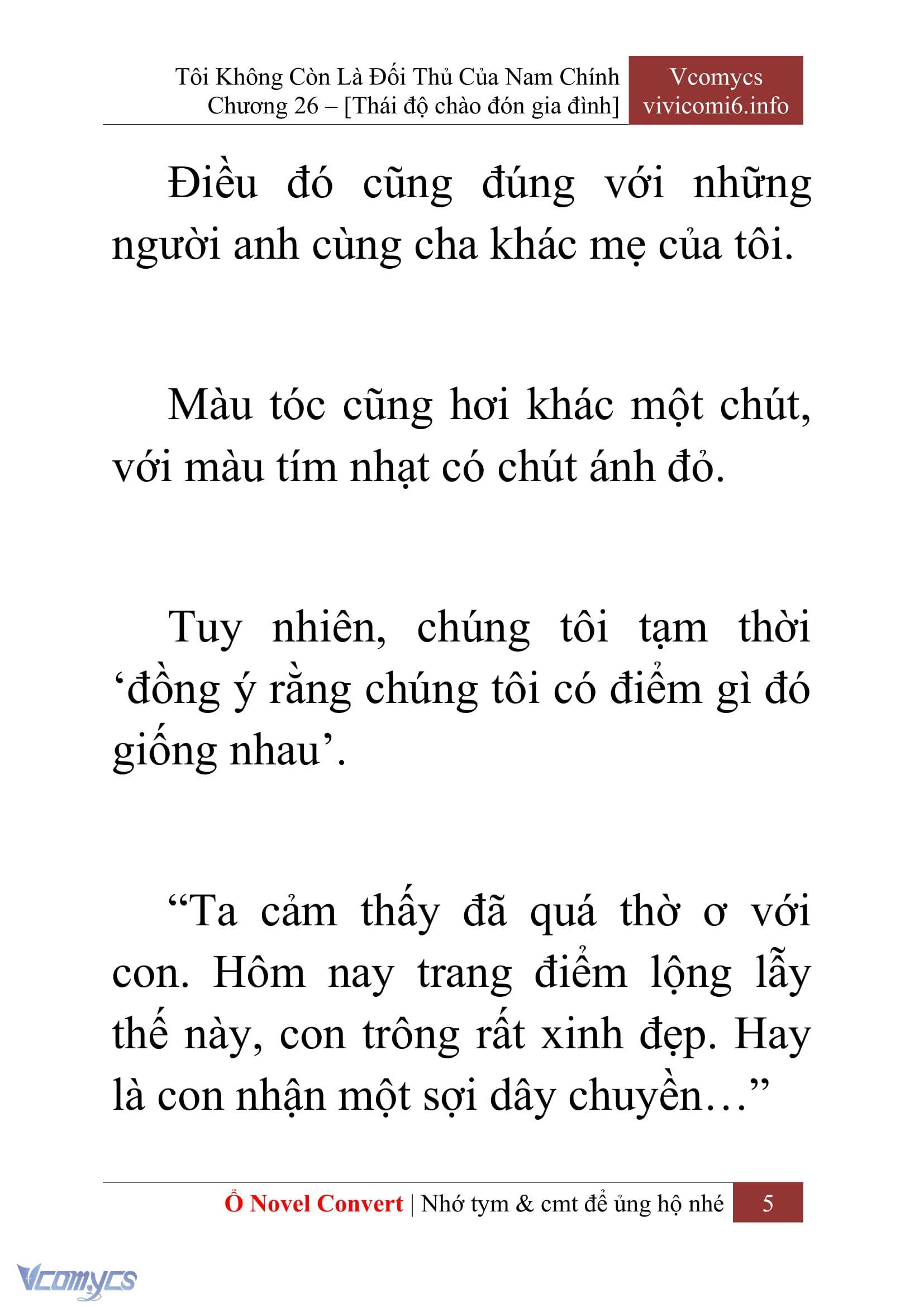 [Novel] Tôi Không Còn Là Đối Thủ Của Nam Chính Chap 26 - Trang 2