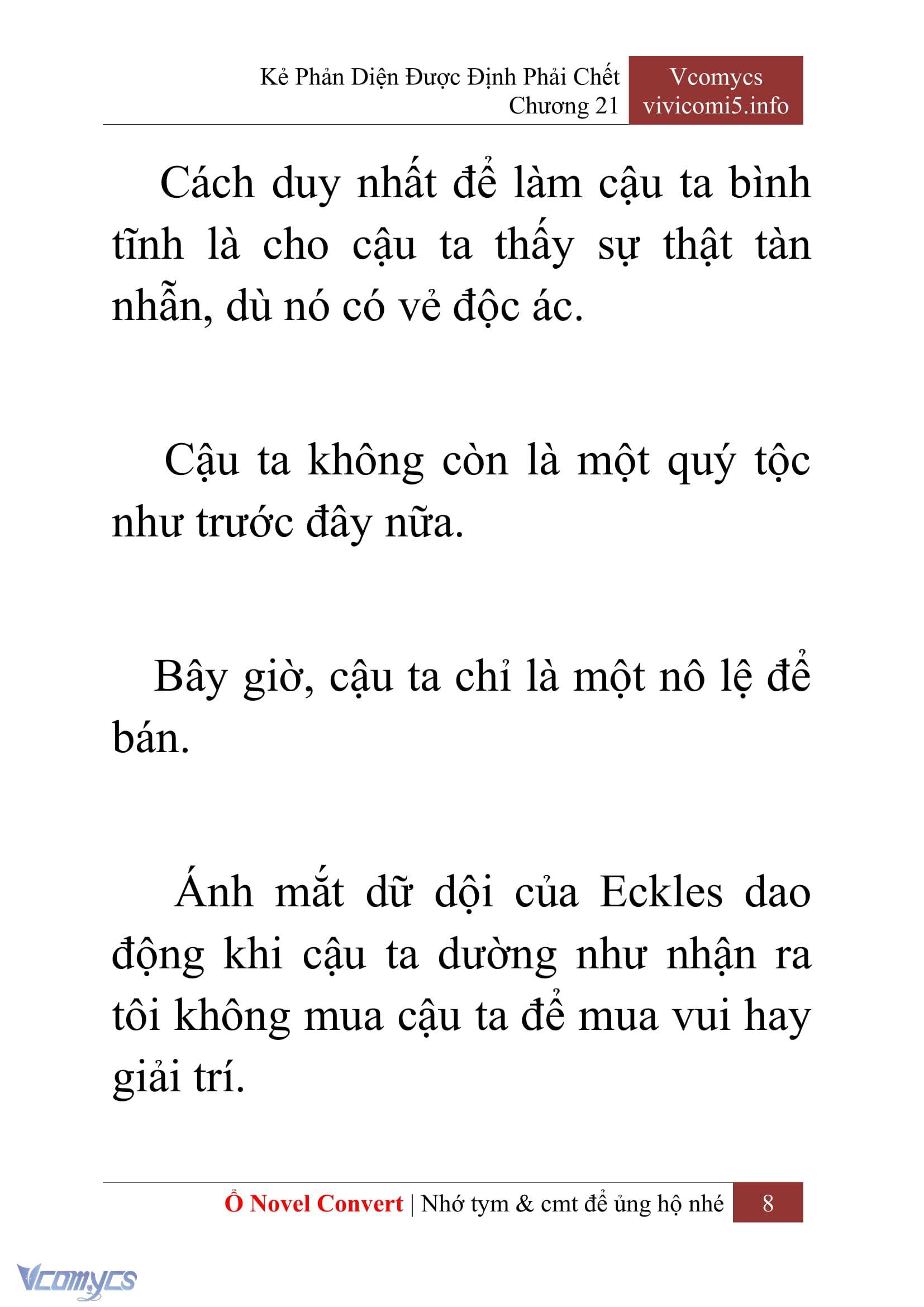 [Novel] Kẻ Phản Diện Được Định Phải Chết Chap 21 - Trang 2