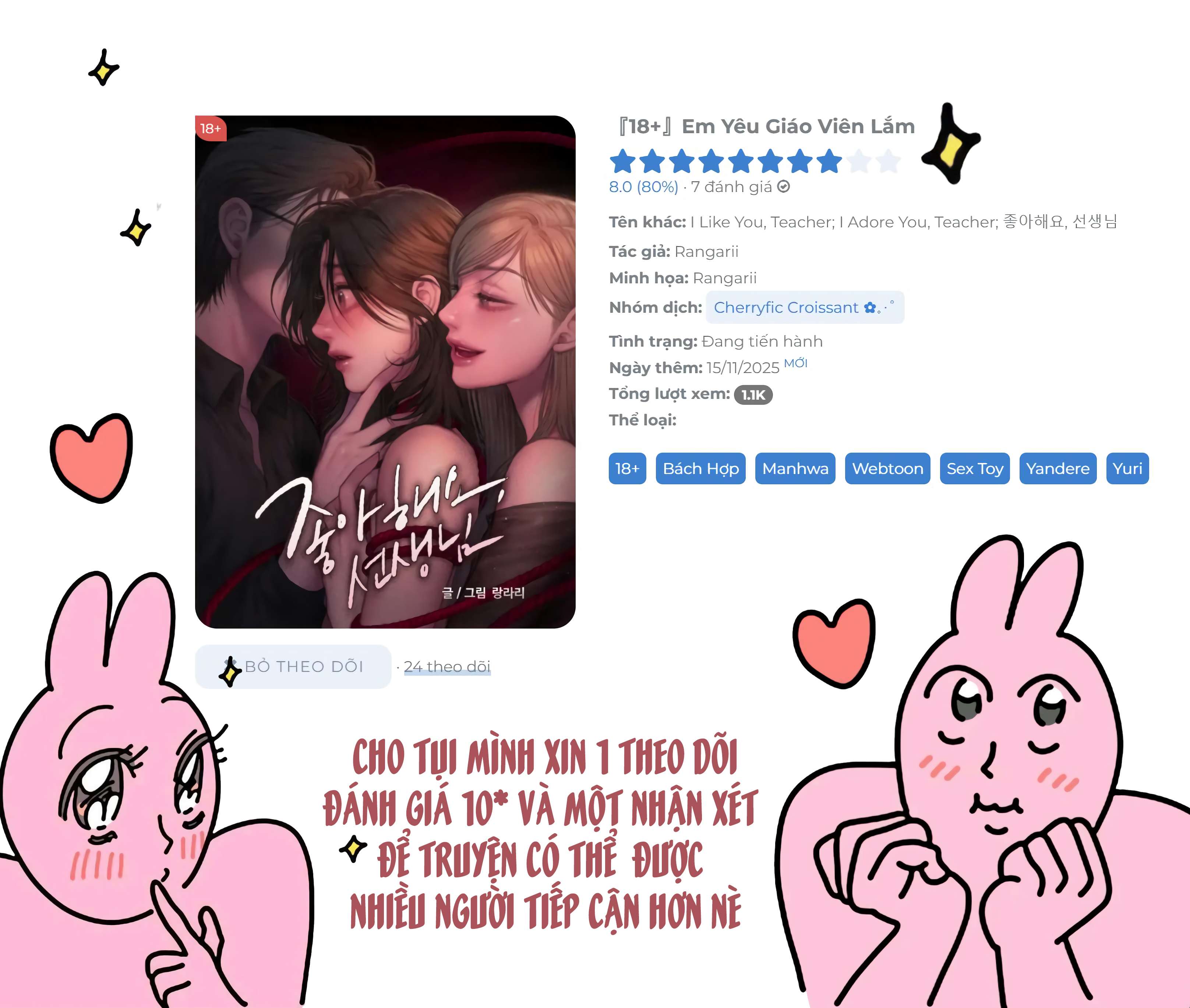 『18+』Em Yêu Giáo Viên Lắm Chap 2 - Next 