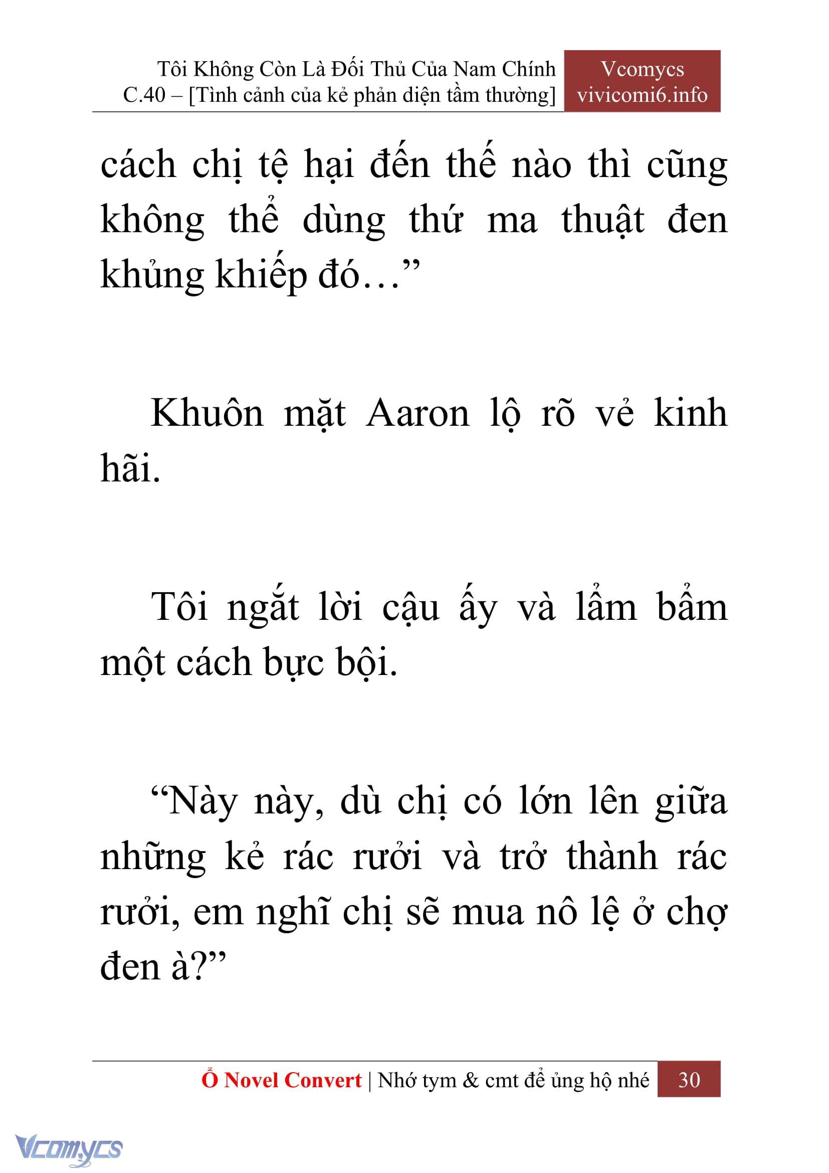 [Novel] Tôi Không Còn Là Đối Thủ Của Nam Chính Chap 40 - Trang 2