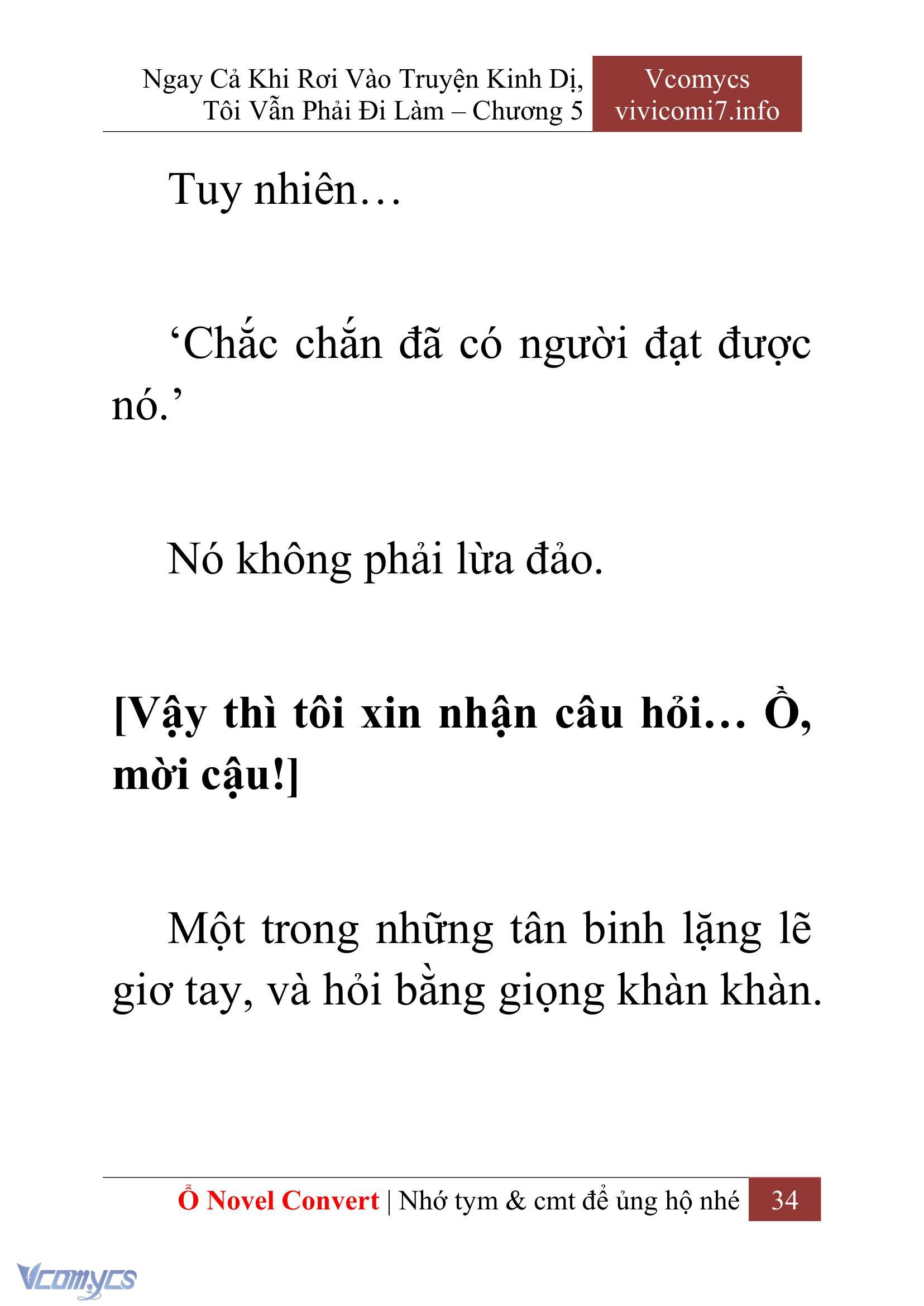 [Novel] Ngay Cả Khi Rơi Vào Truyện Kinh Dị, Tôi Vẫn Phải Đi Làm Chap 5 - Next Chap 6