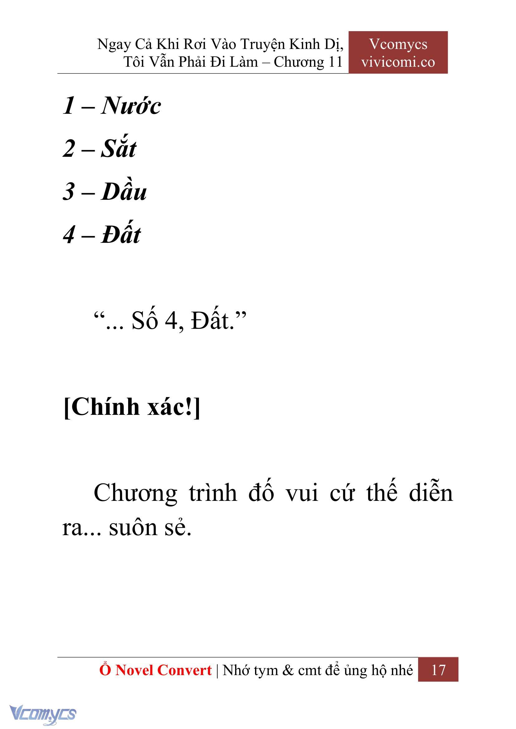 [Novel] Ngay Cả Khi Rơi Vào Truyện Kinh Dị, Tôi Vẫn Phải Đi Làm Chap 11 - Next 