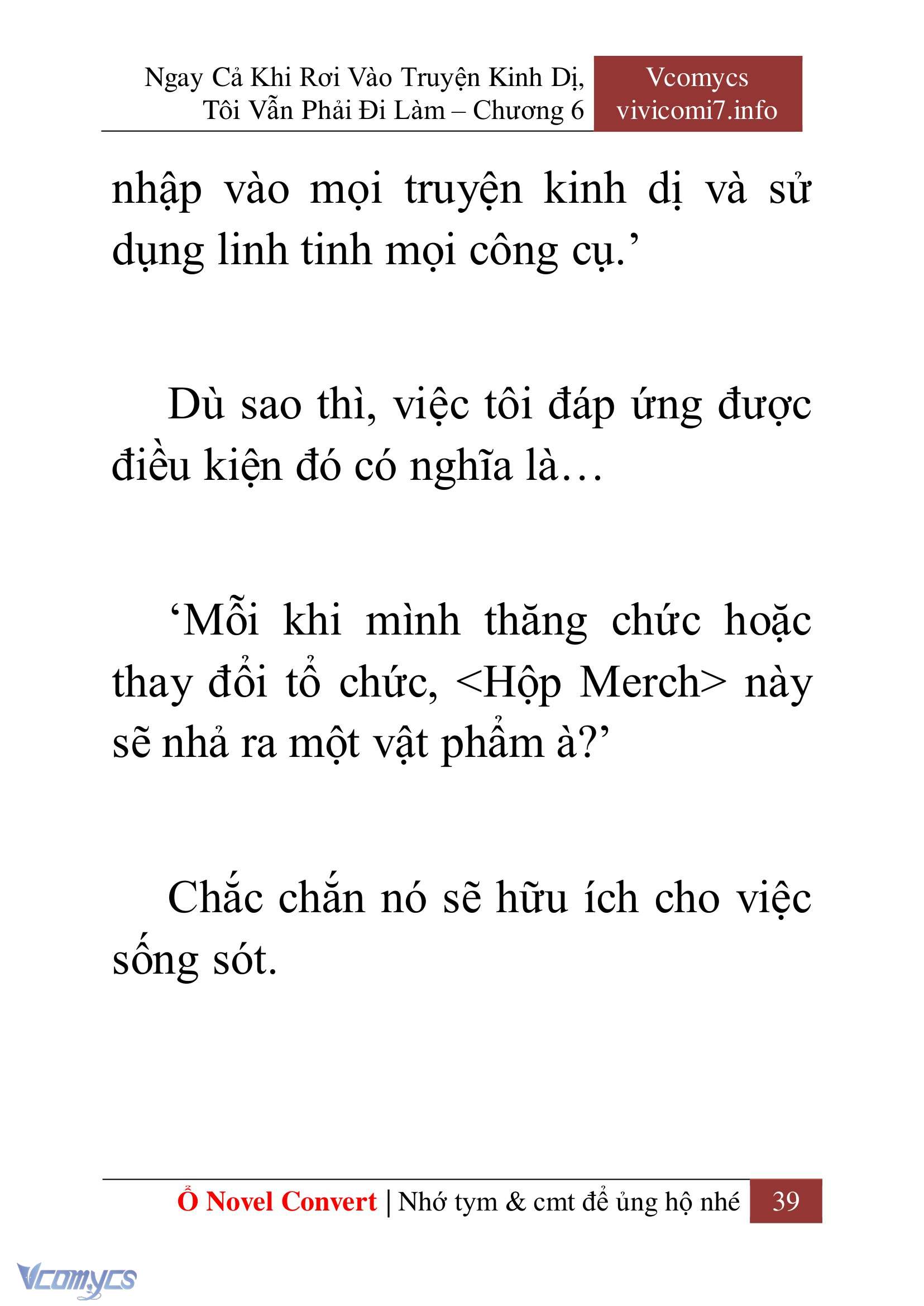 [Novel] Ngay Cả Khi Rơi Vào Truyện Kinh Dị, Tôi Vẫn Phải Đi Làm Chap 6 - Next Chap 7