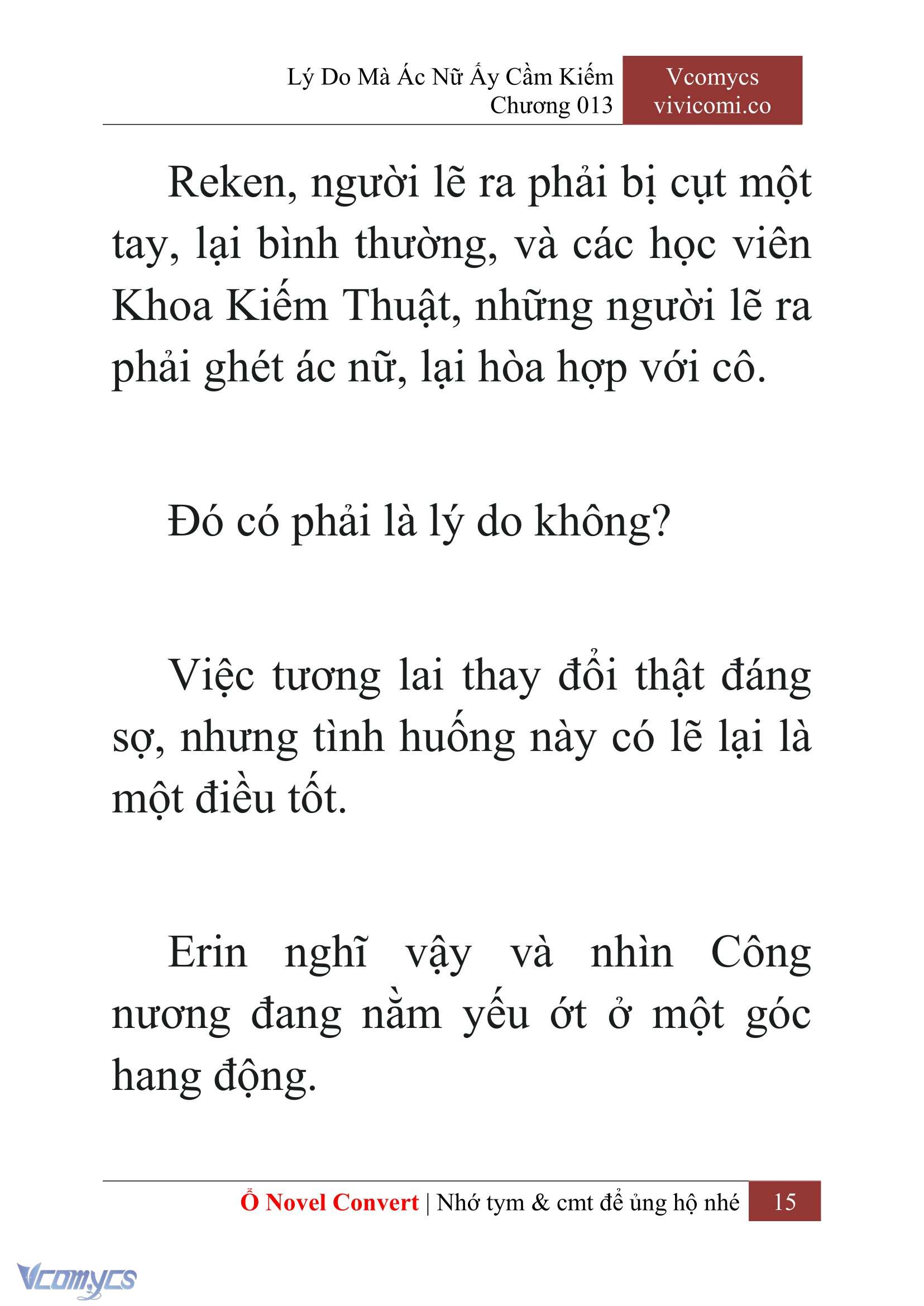 [Novel] Lý Do Mà Ác Nữ Ấy Cầm Kiếm Chap 13 - Trang 2