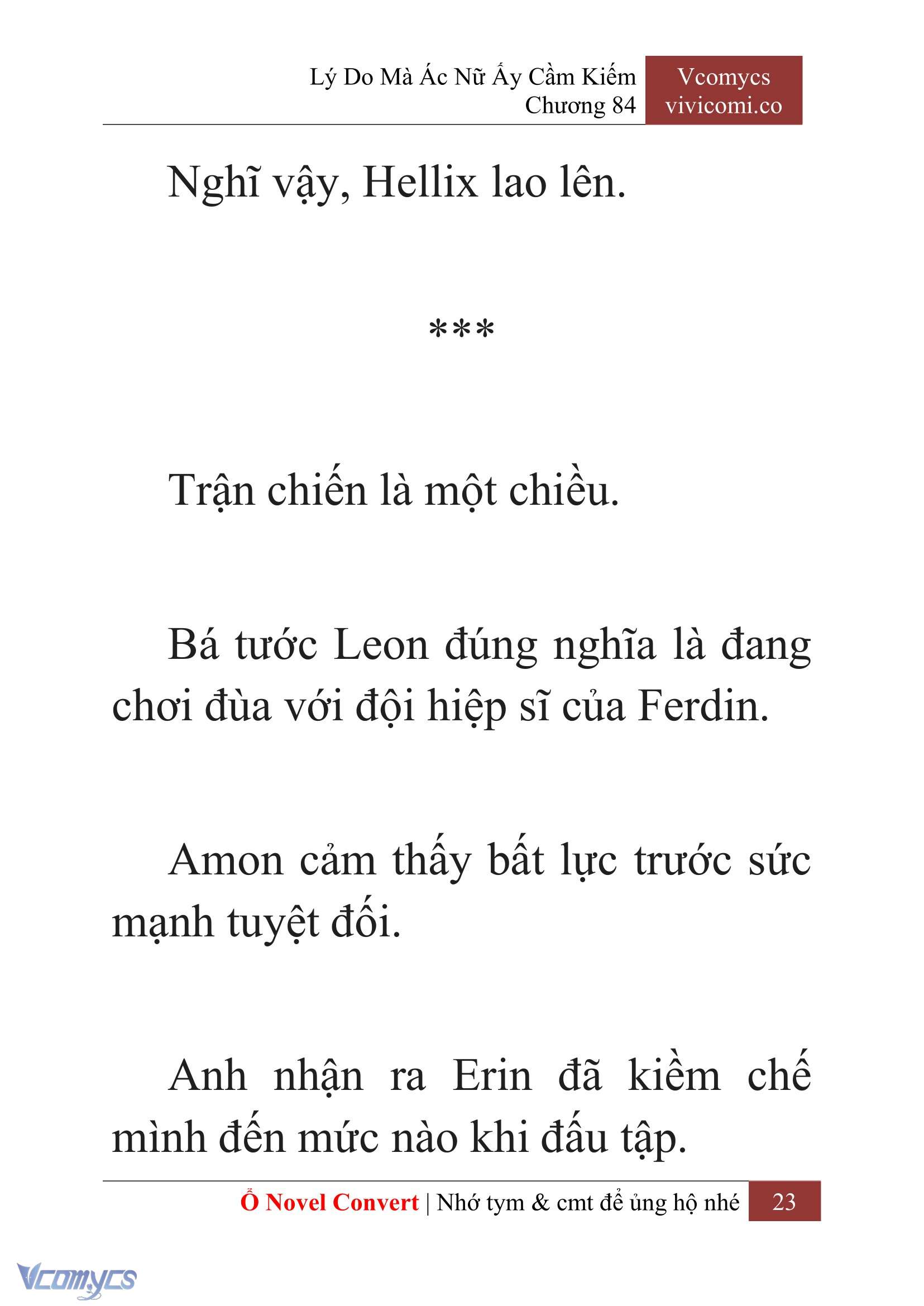 [Novel] Lý Do Mà Ác Nữ Ấy Cầm Kiếm Chap 84 - Trang 2