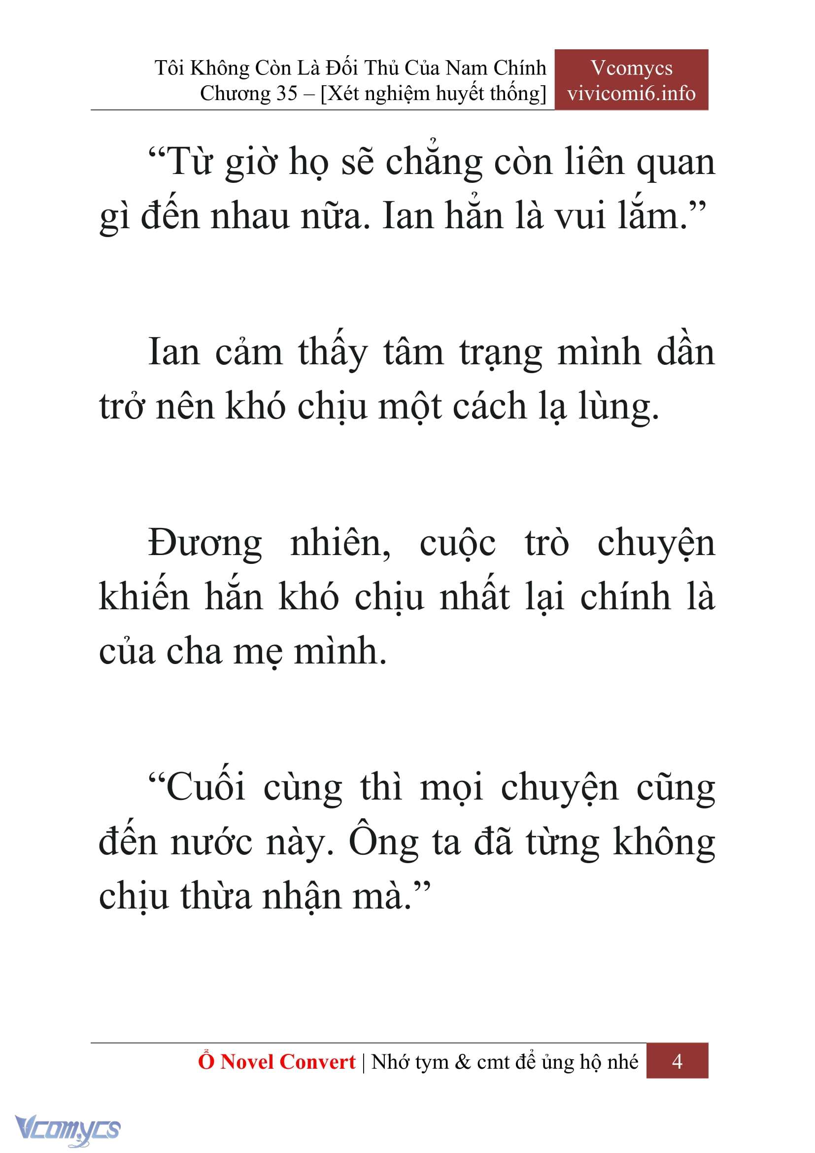 [Novel] Tôi Không Còn Là Đối Thủ Của Nam Chính Chap 35 - Trang 2
