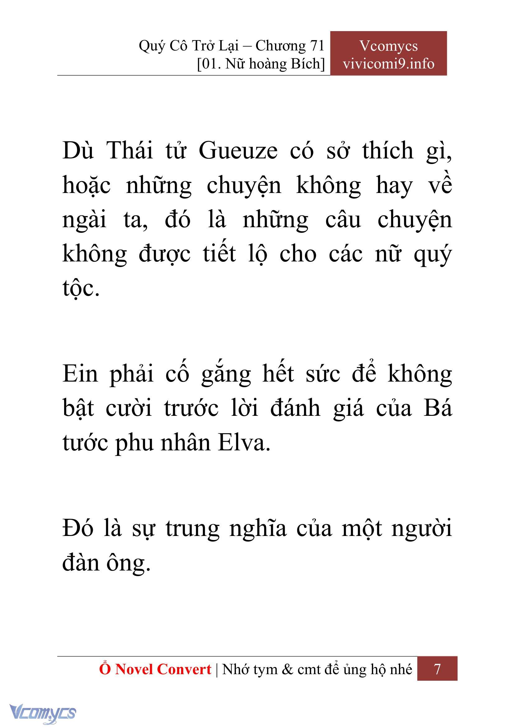 [Novel] Quý Cô Trở Lại Chap 71 - Trang 2