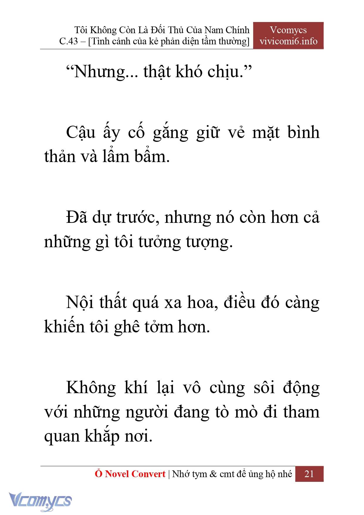 [Novel] Tôi Không Còn Là Đối Thủ Của Nam Chính Chap 43 - Trang 2