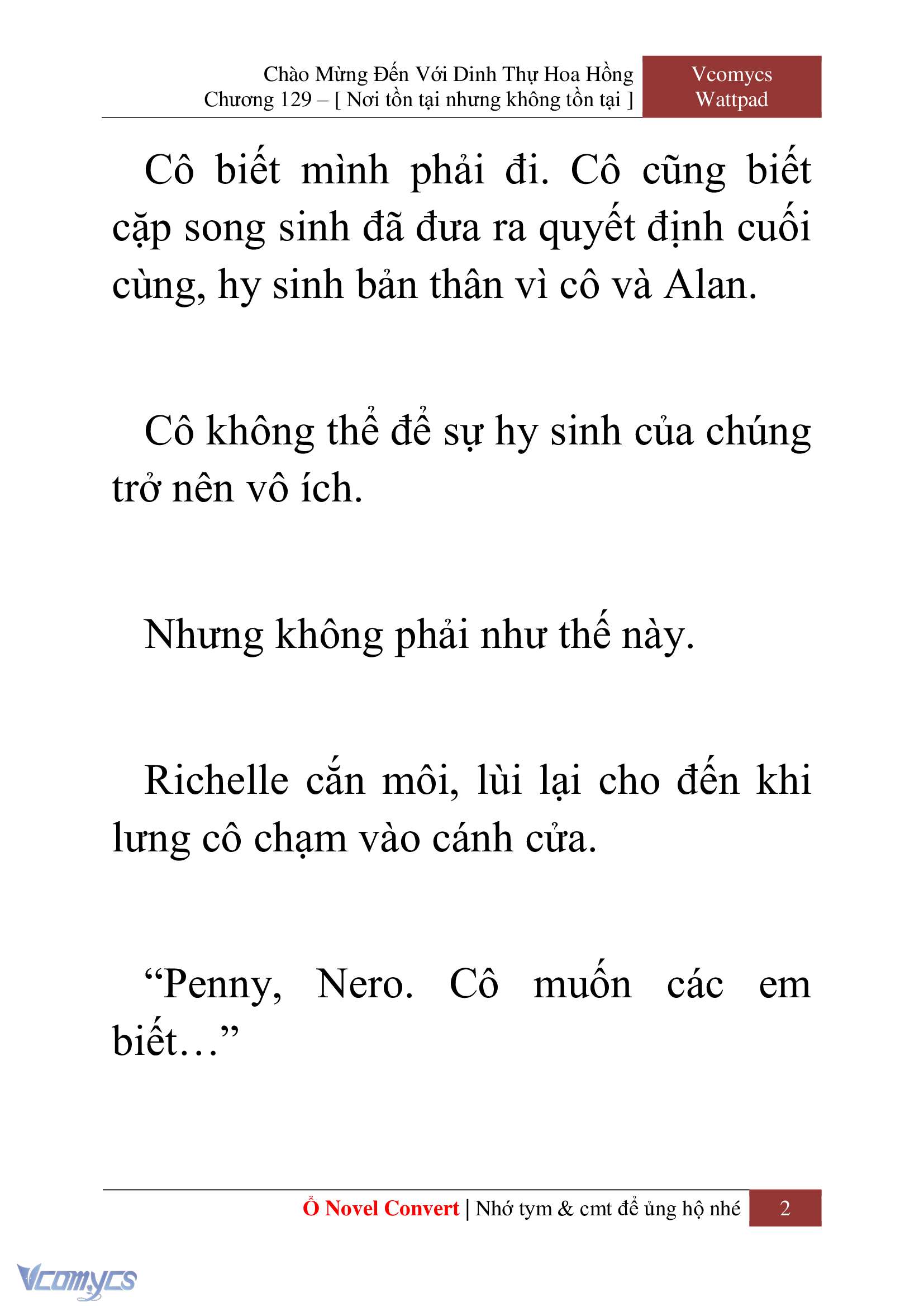 [Novel] Chào Mừng Đến Với Dinh Thự Hoa Hồng Chap 129 - Trang 2