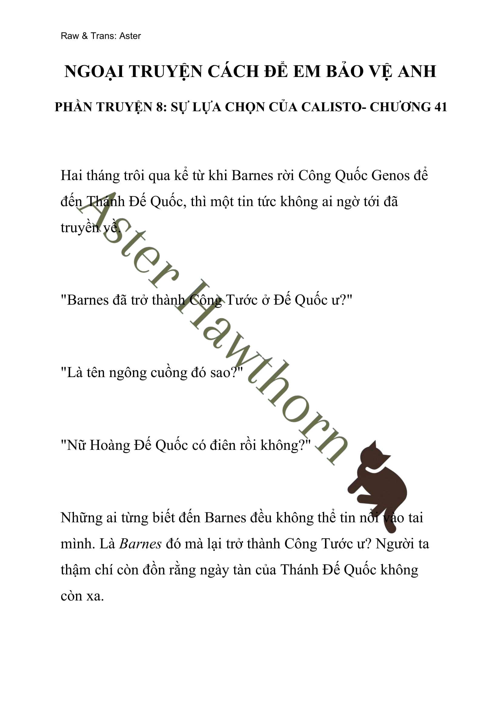 [NOVEL] Ngoại Truyện Cách Để Em Bảo Vệ Anh Chap 41 - Next Chap 42