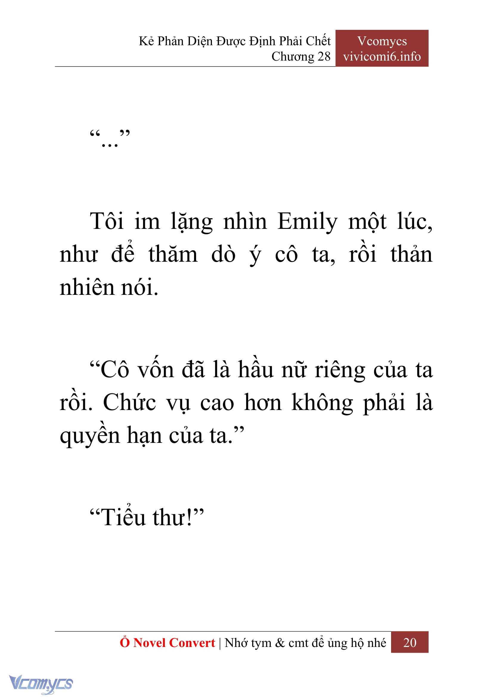 [Novel] Kẻ Phản Diện Được Định Phải Chết Chap 28 - Trang 2