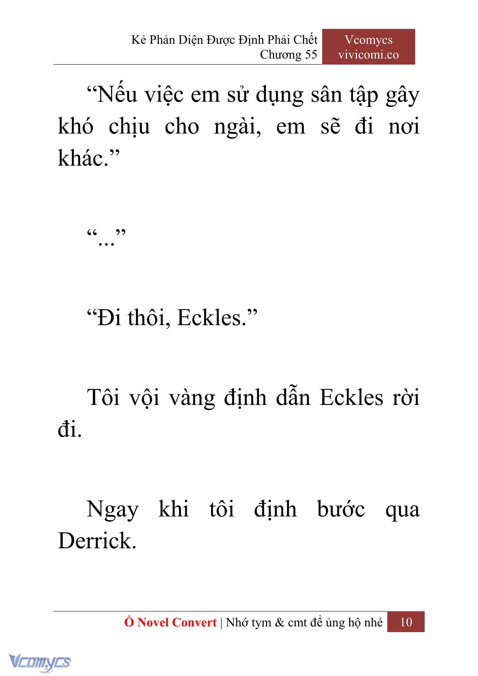 [Novel] Kẻ Phản Diện Được Định Phải Chết Chap 55 - Trang 2