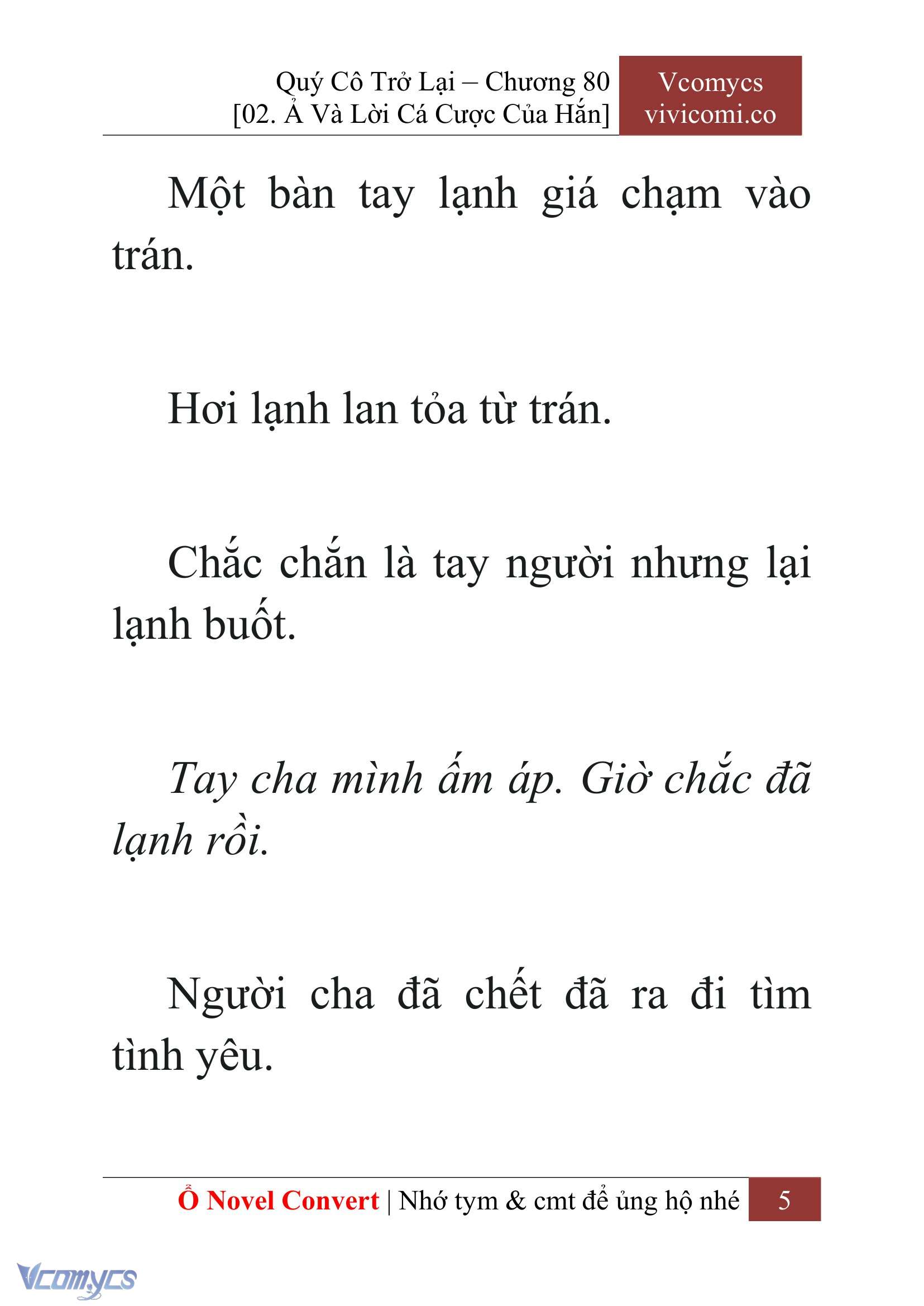 [Novel] Quý Cô Trở Lại Chap 80 - Trang 2
