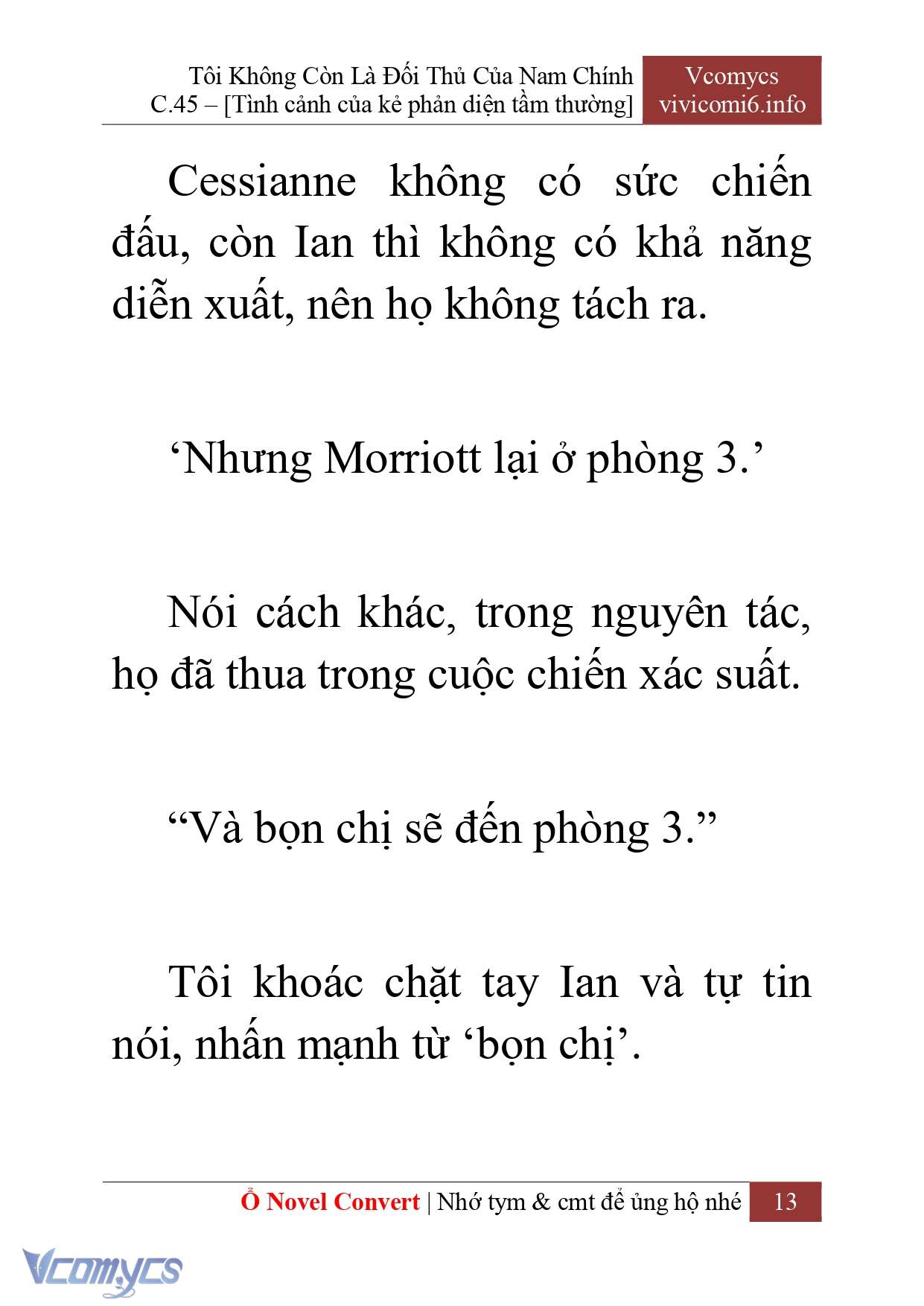 [Novel] Tôi Không Còn Là Đối Thủ Của Nam Chính Chap 45 - Next Chap 46