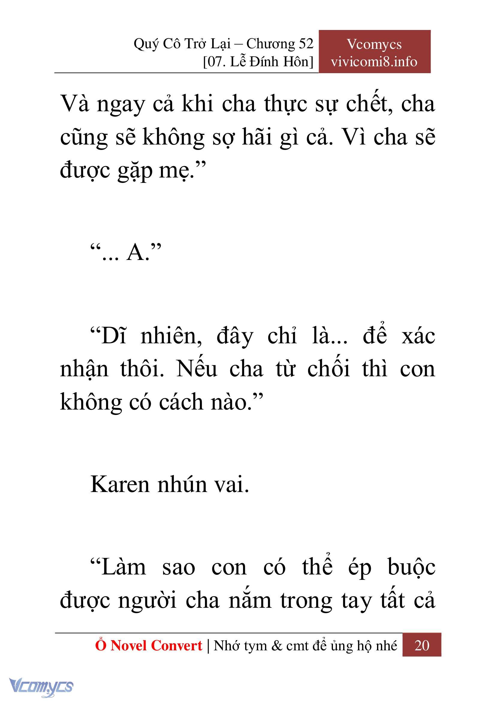 [Novel] Quý Cô Trở Lại Chap 52 - Trang 2