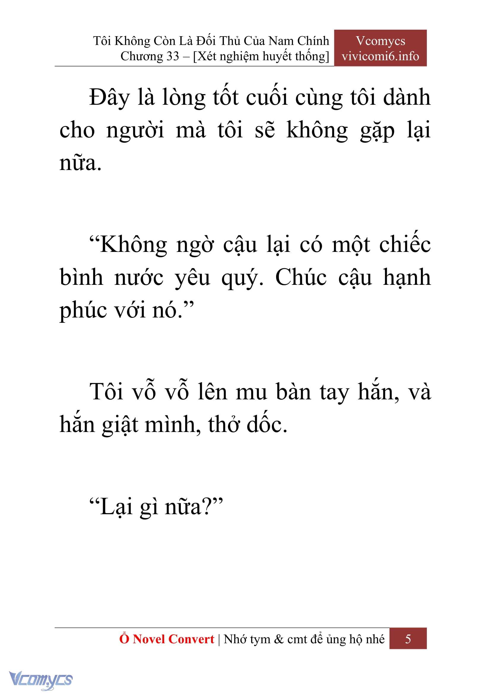 [Novel] Tôi Không Còn Là Đối Thủ Của Nam Chính Chap 33 - Trang 2