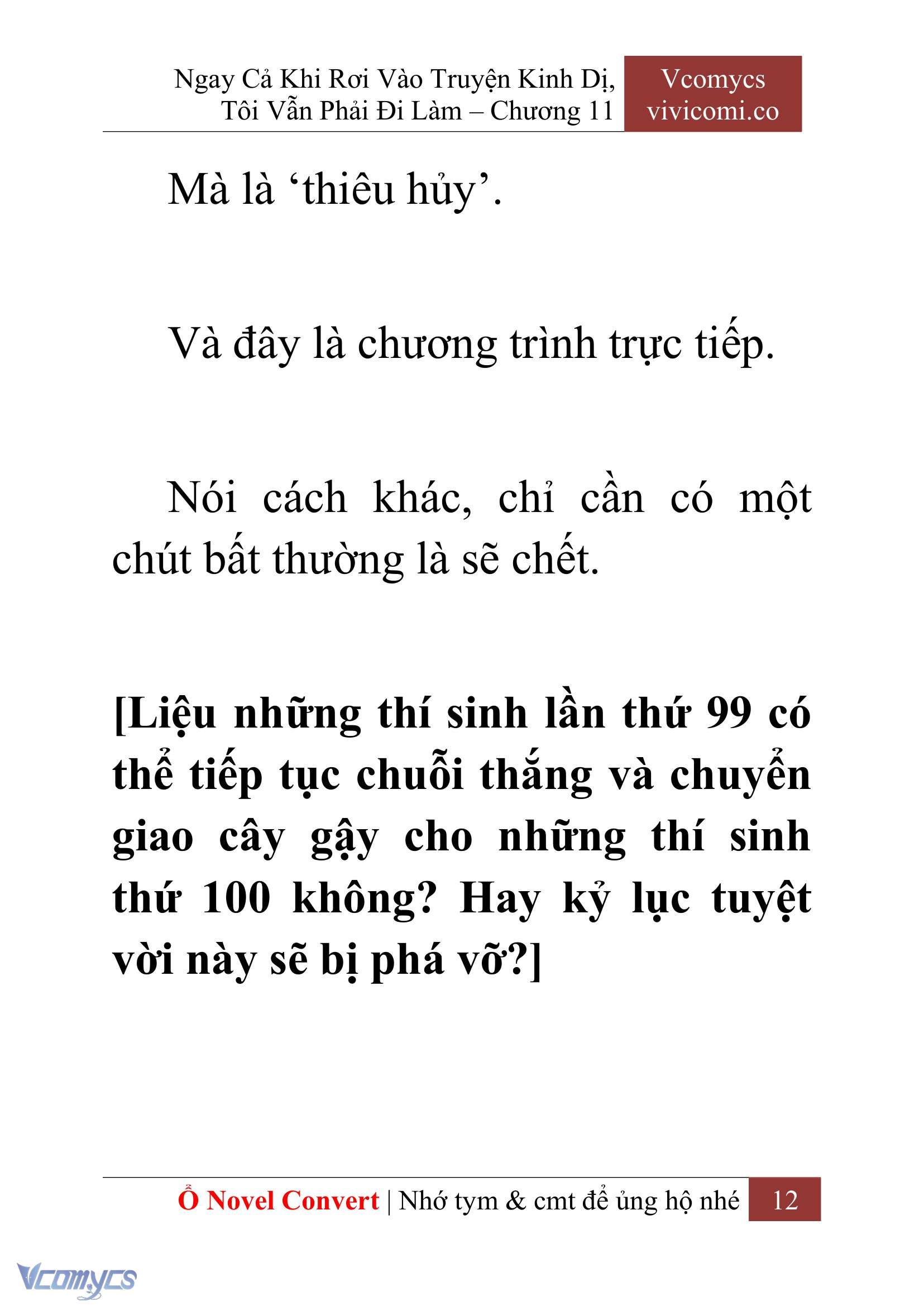 [Novel] Ngay Cả Khi Rơi Vào Truyện Kinh Dị, Tôi Vẫn Phải Đi Làm Chap 11 - Next 