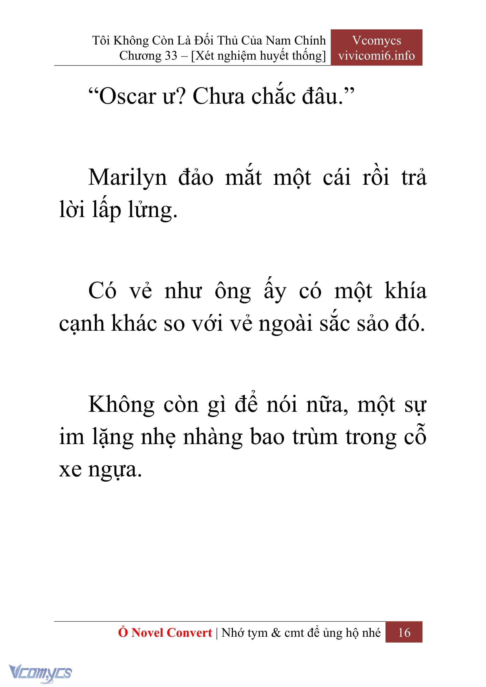 [Novel] Tôi Không Còn Là Đối Thủ Của Nam Chính Chap 33 - Trang 2