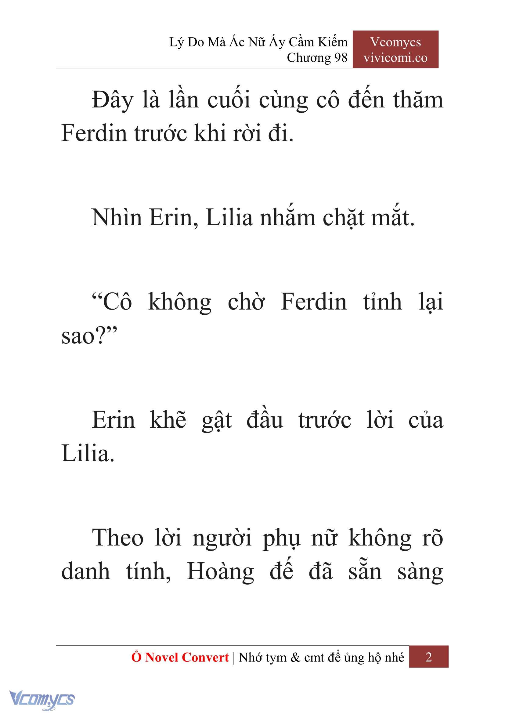 [Novel] Lý Do Mà Ác Nữ Ấy Cầm Kiếm Chap 98 - Trang 2