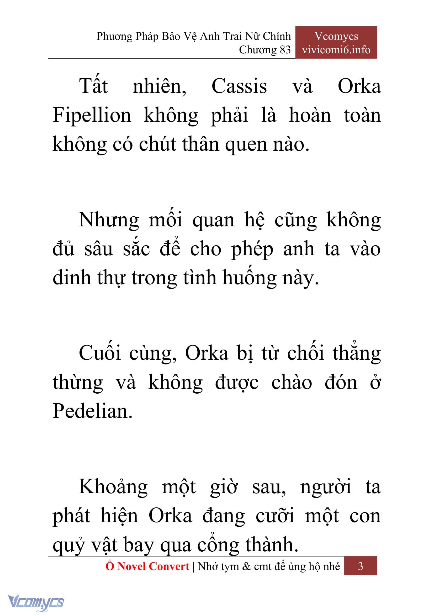 [Novel] Phương Pháp Bảo Vệ Anh Trai Nữ Chính Chap 83 - Trang 2