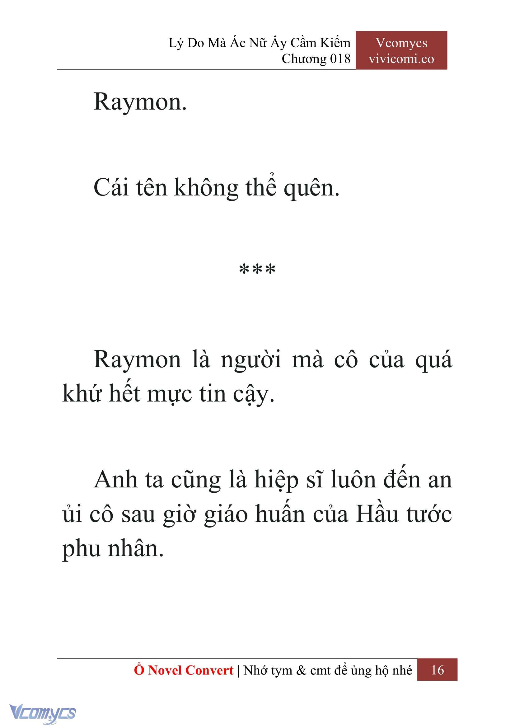 [Novel] Lý Do Mà Ác Nữ Ấy Cầm Kiếm Chap 18 - Next Chap 19