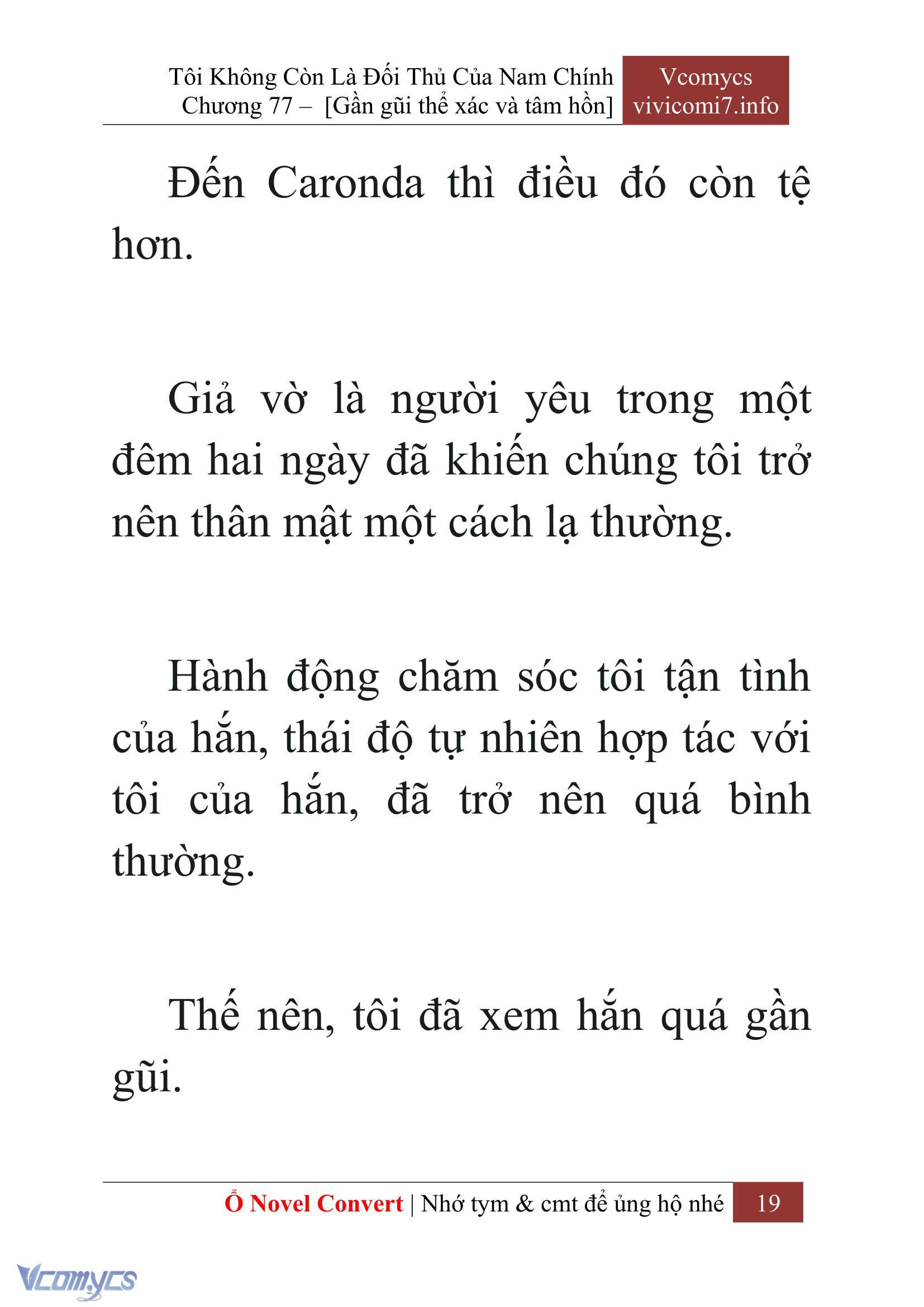 [Novel] Tôi Không Còn Là Đối Thủ Của Nam Chính Chap 77 - Next 